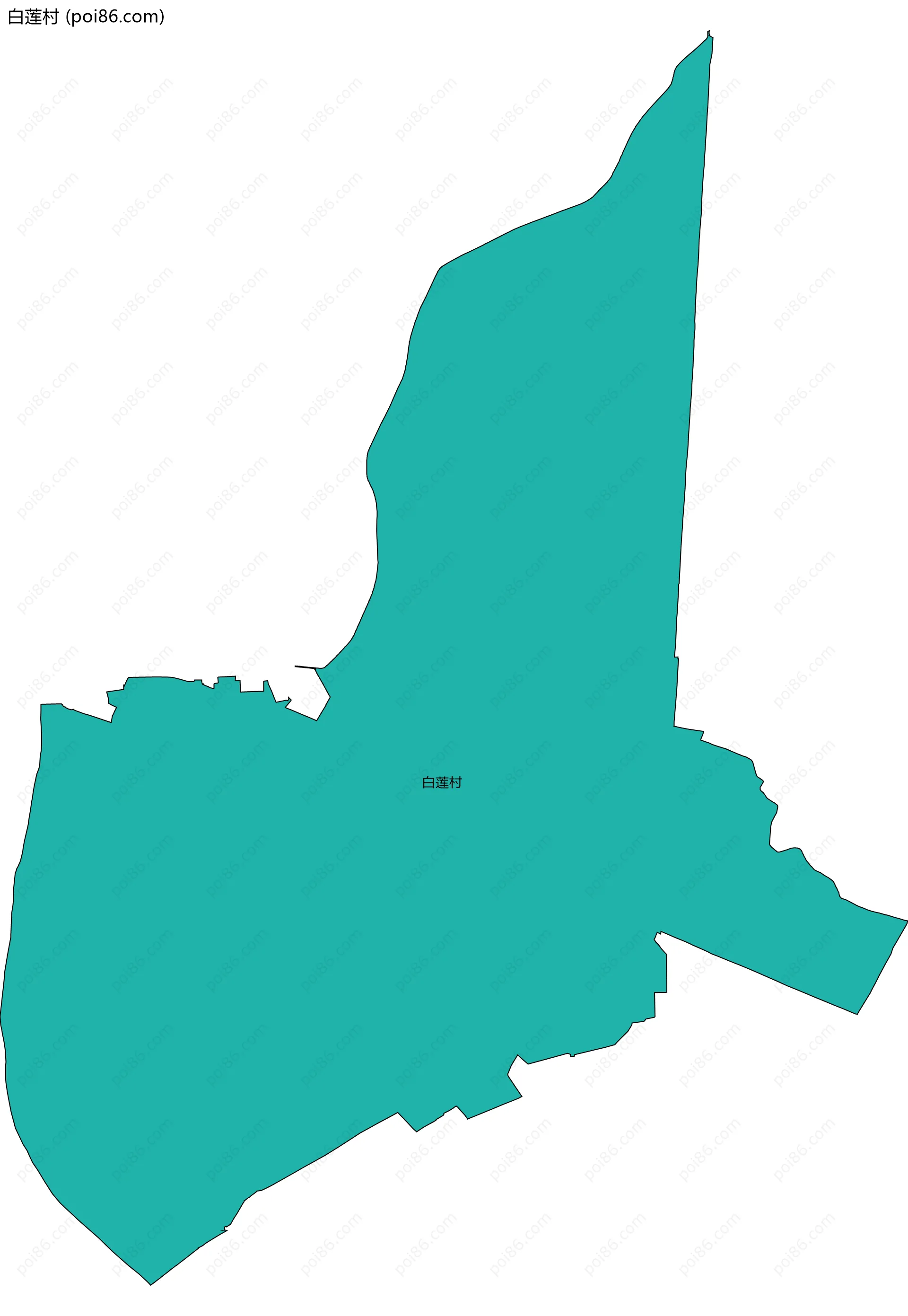 白莲村边界地图