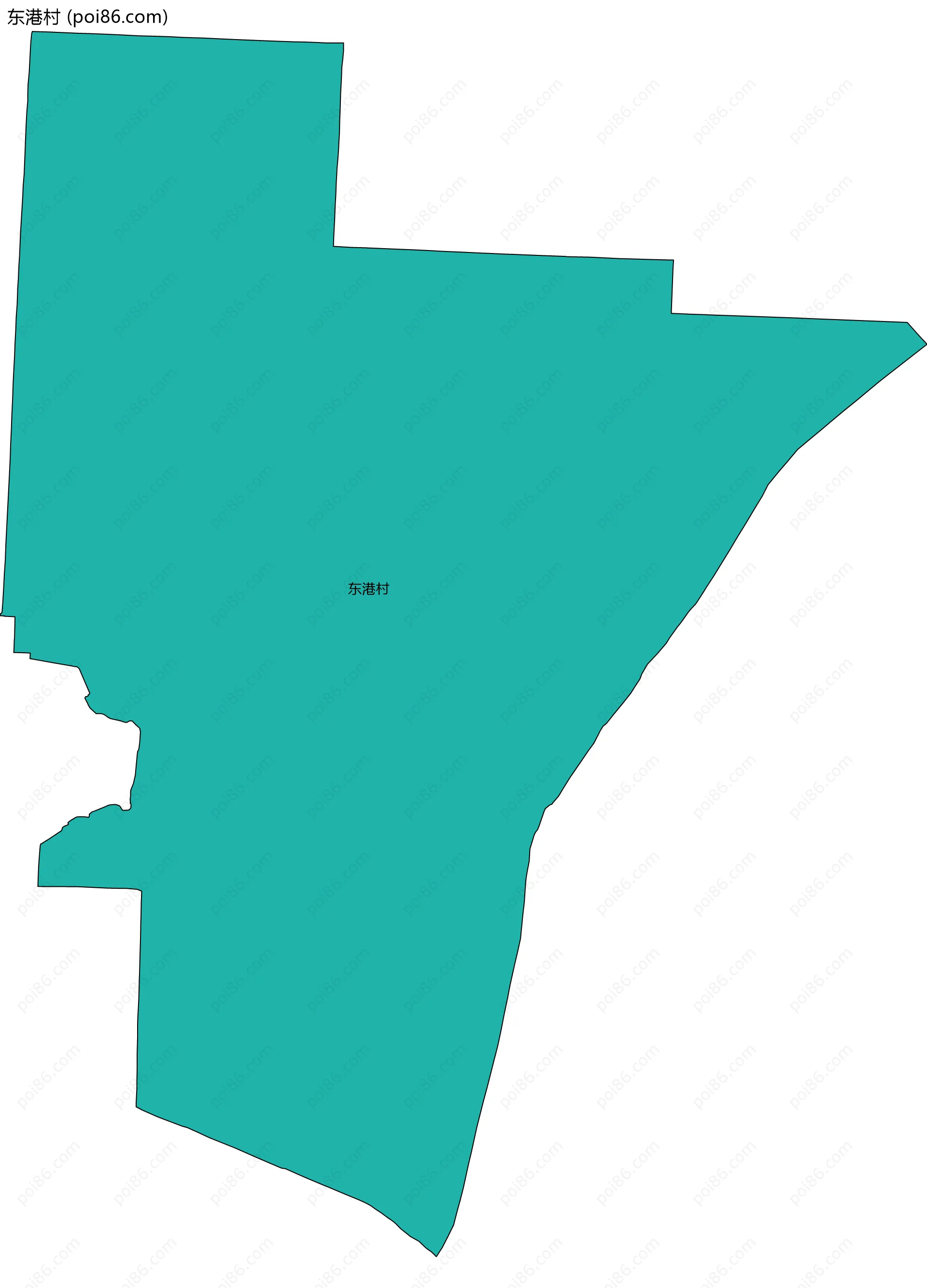 东港村边界地图