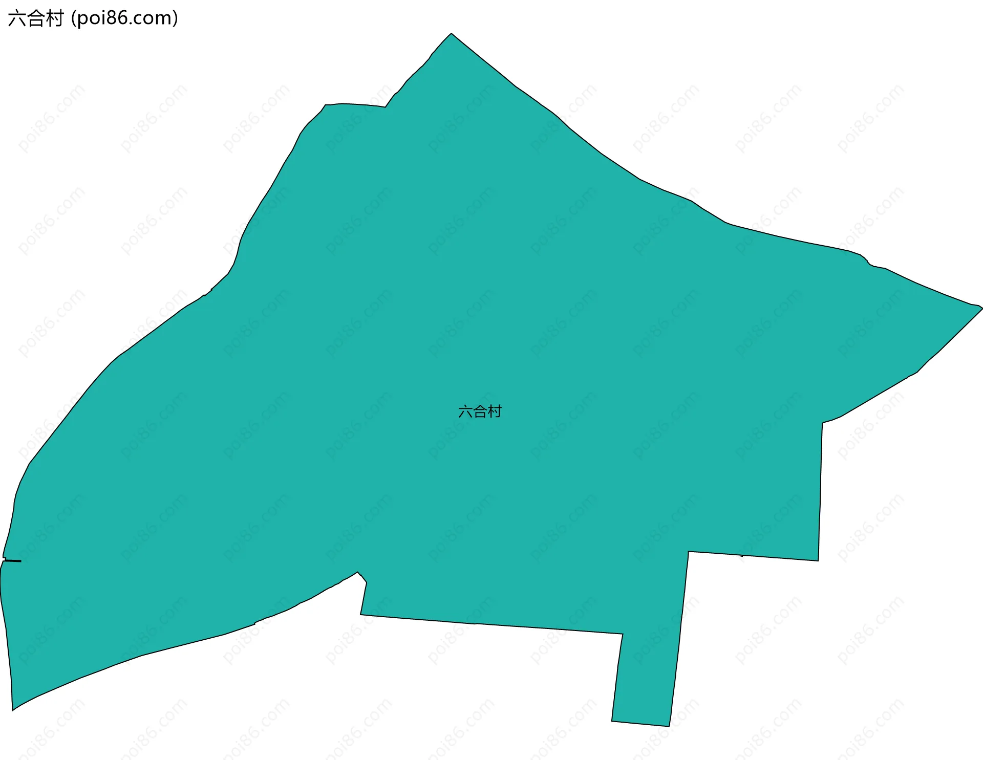 六合村边界地图