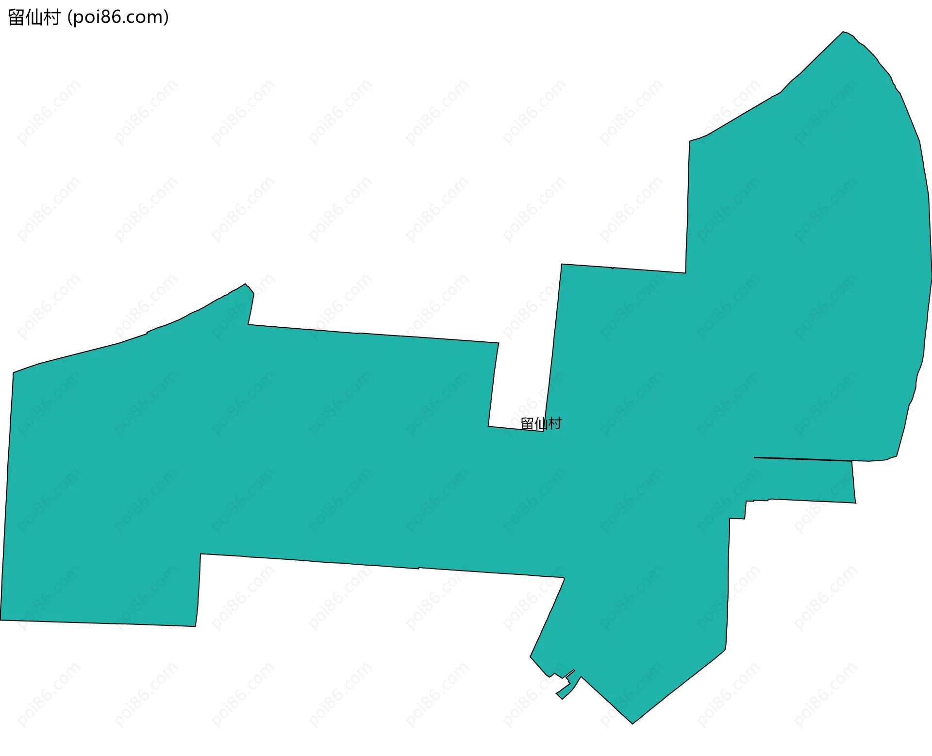 留仙村边界地图