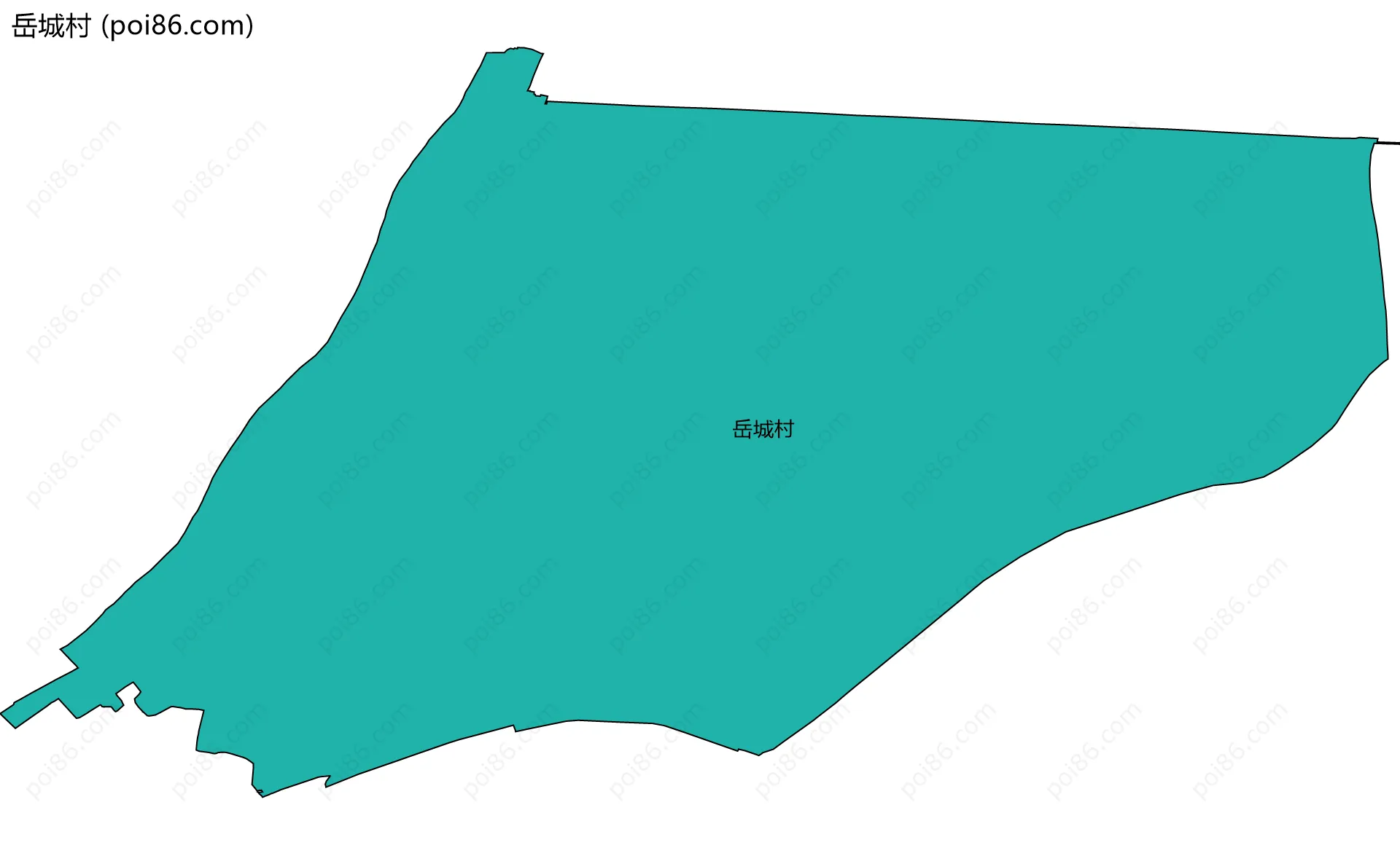 岳城村边界地图