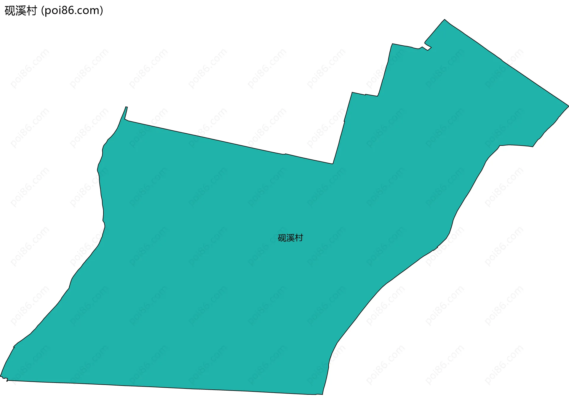 砚溪村边界地图