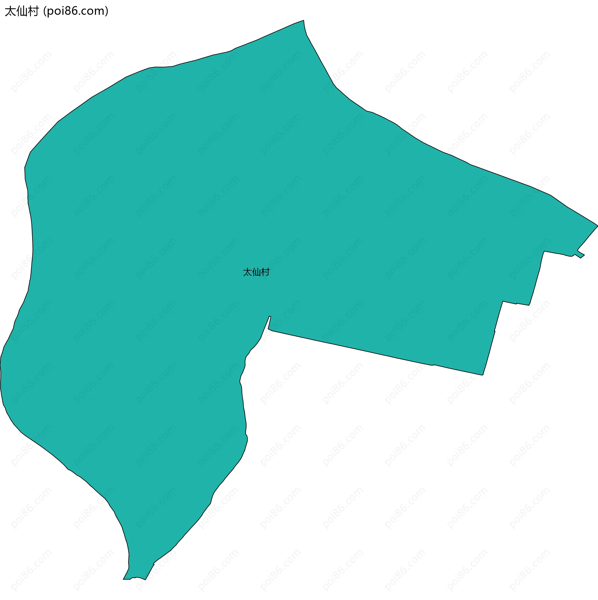 太仙村边界地图