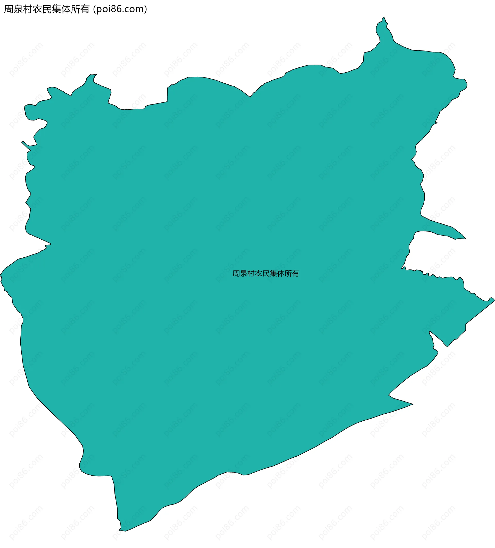周泉村农民集体所有边界地图