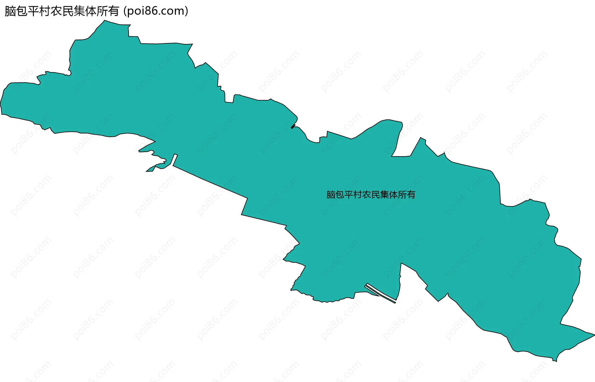 脑包平村农民集体所有边界地图