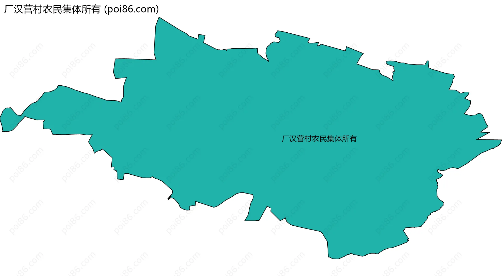 厂汉营村农民集体所有边界地图