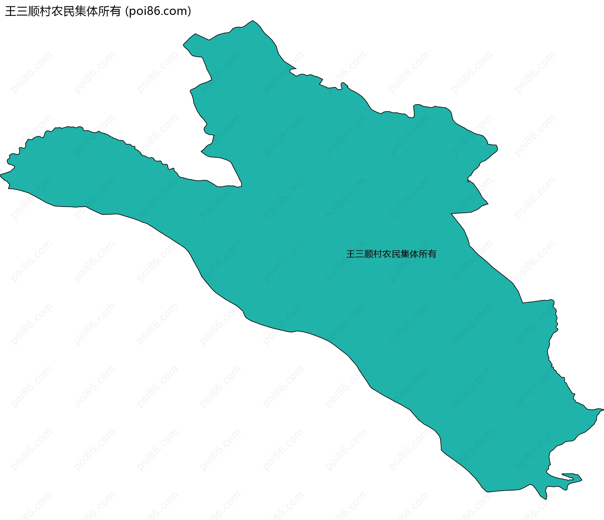 王三顺村农民集体所有边界地图