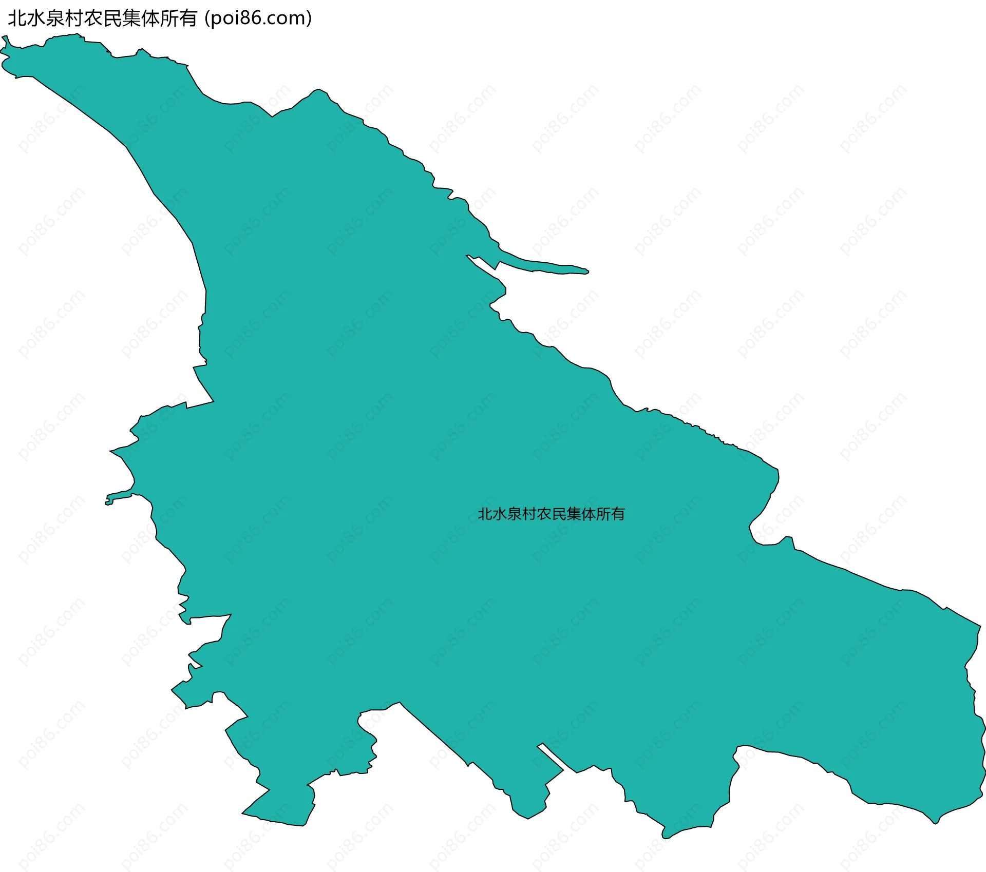 北水泉村农民集体所有边界地图