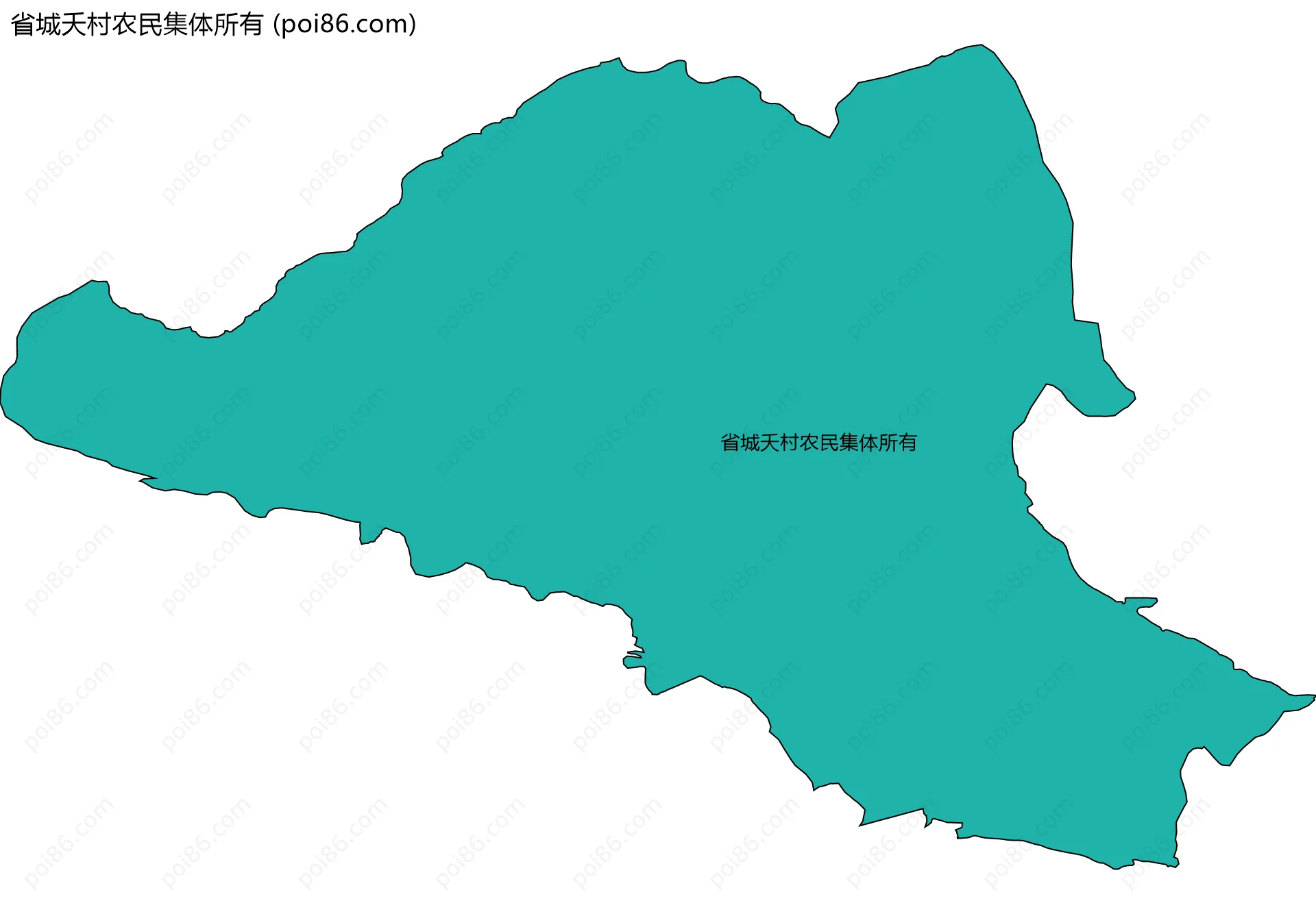 省城夭村农民集体所有边界地图