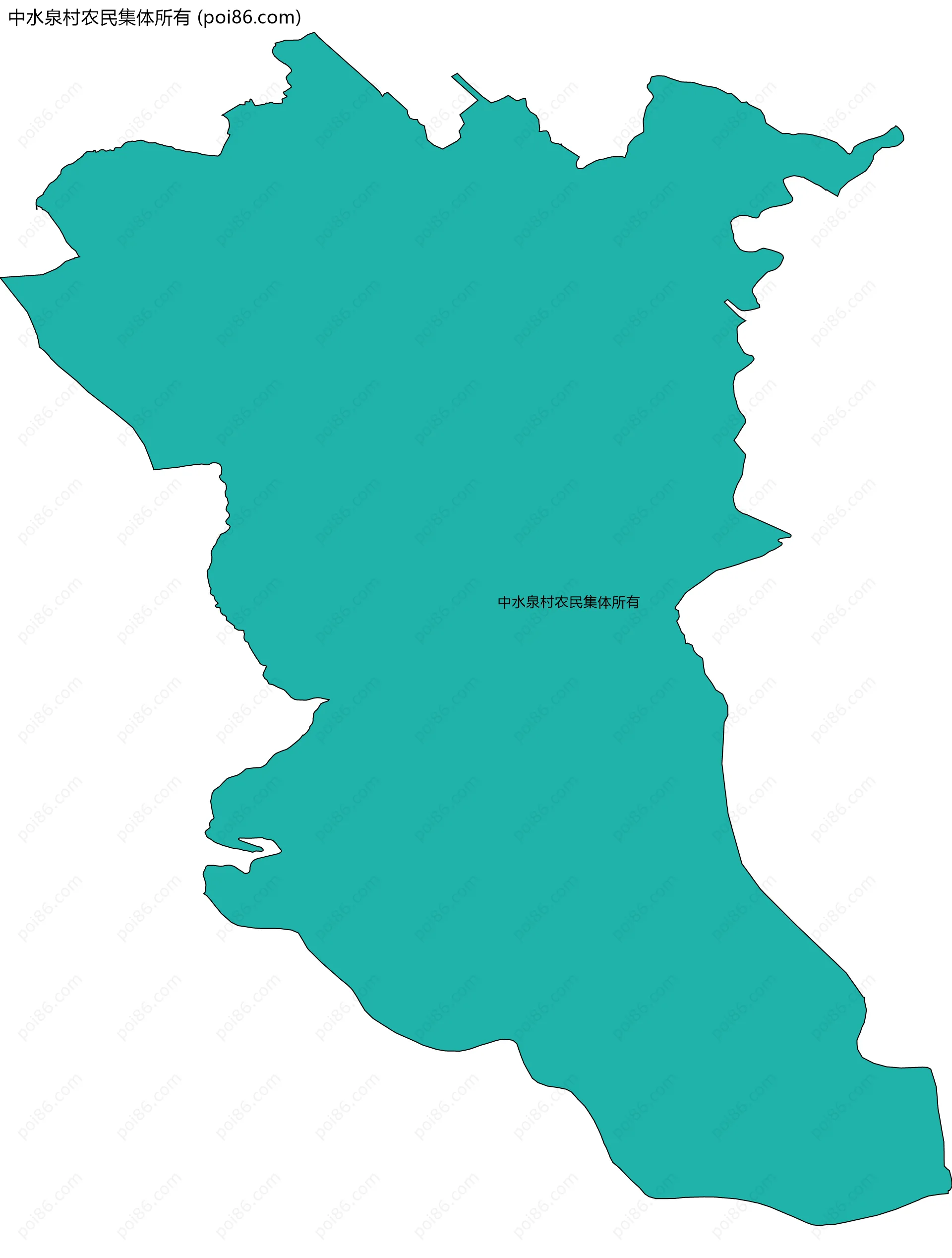 中水泉村农民集体所有边界地图