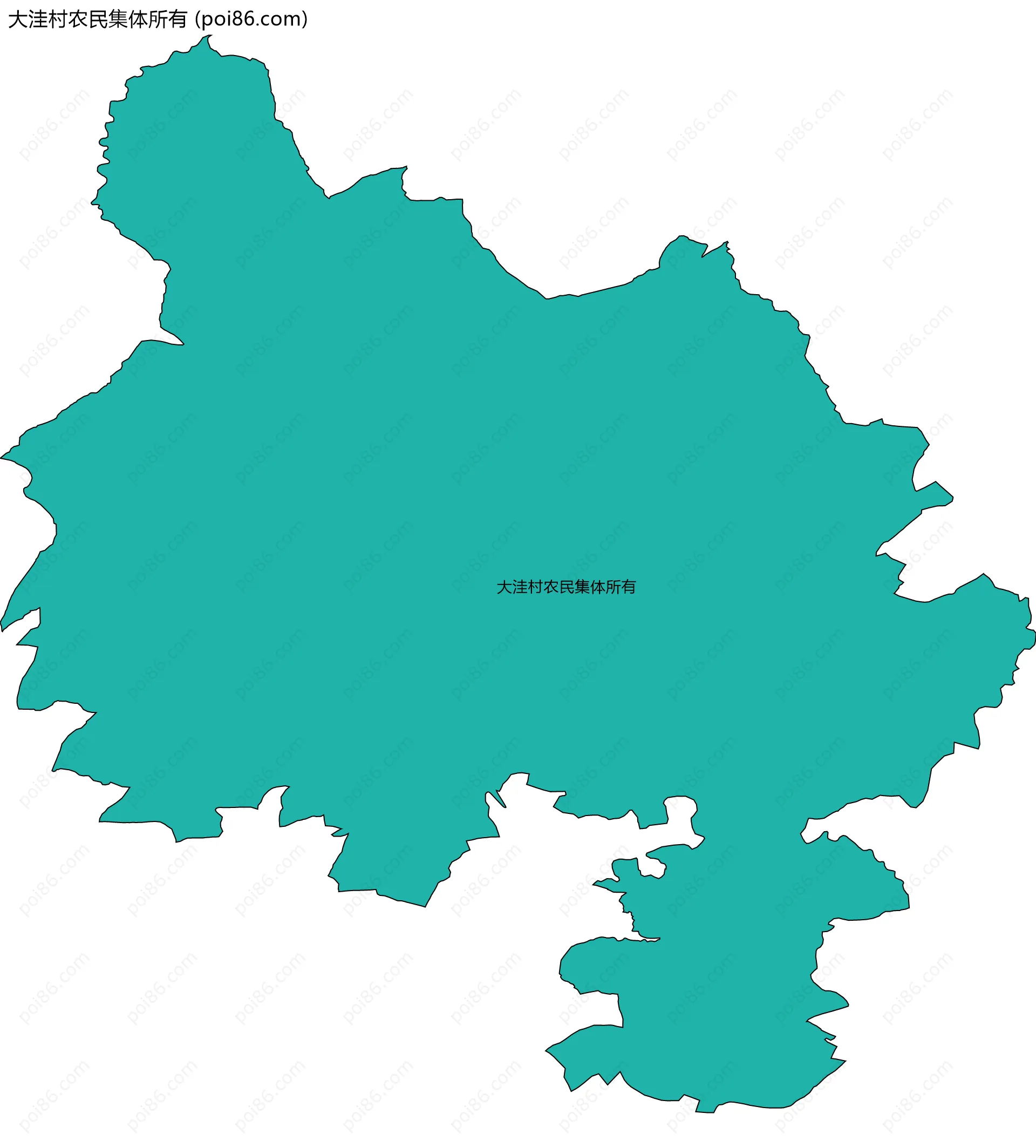 大洼村农民集体所有边界地图