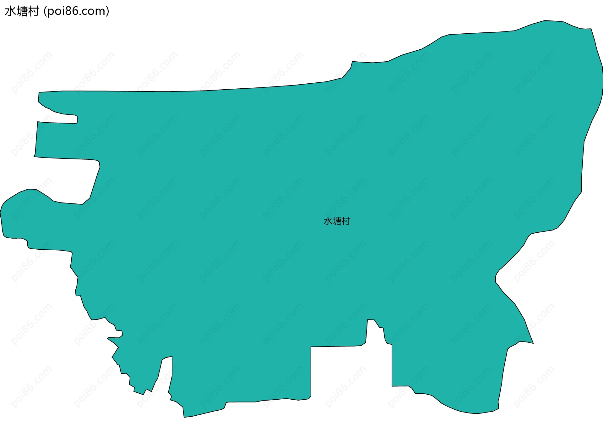 水塘村边界地图