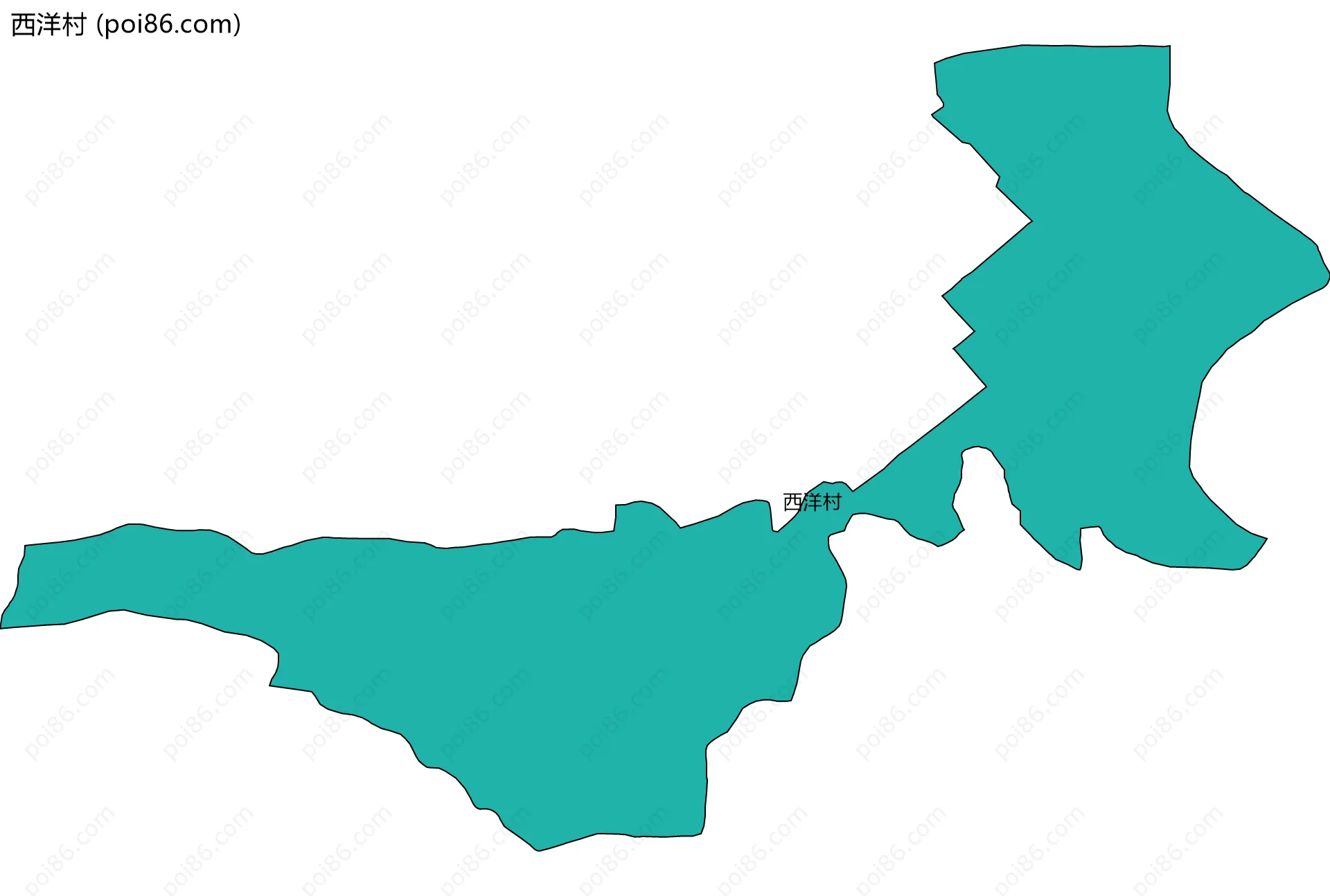 西洋村边界地图