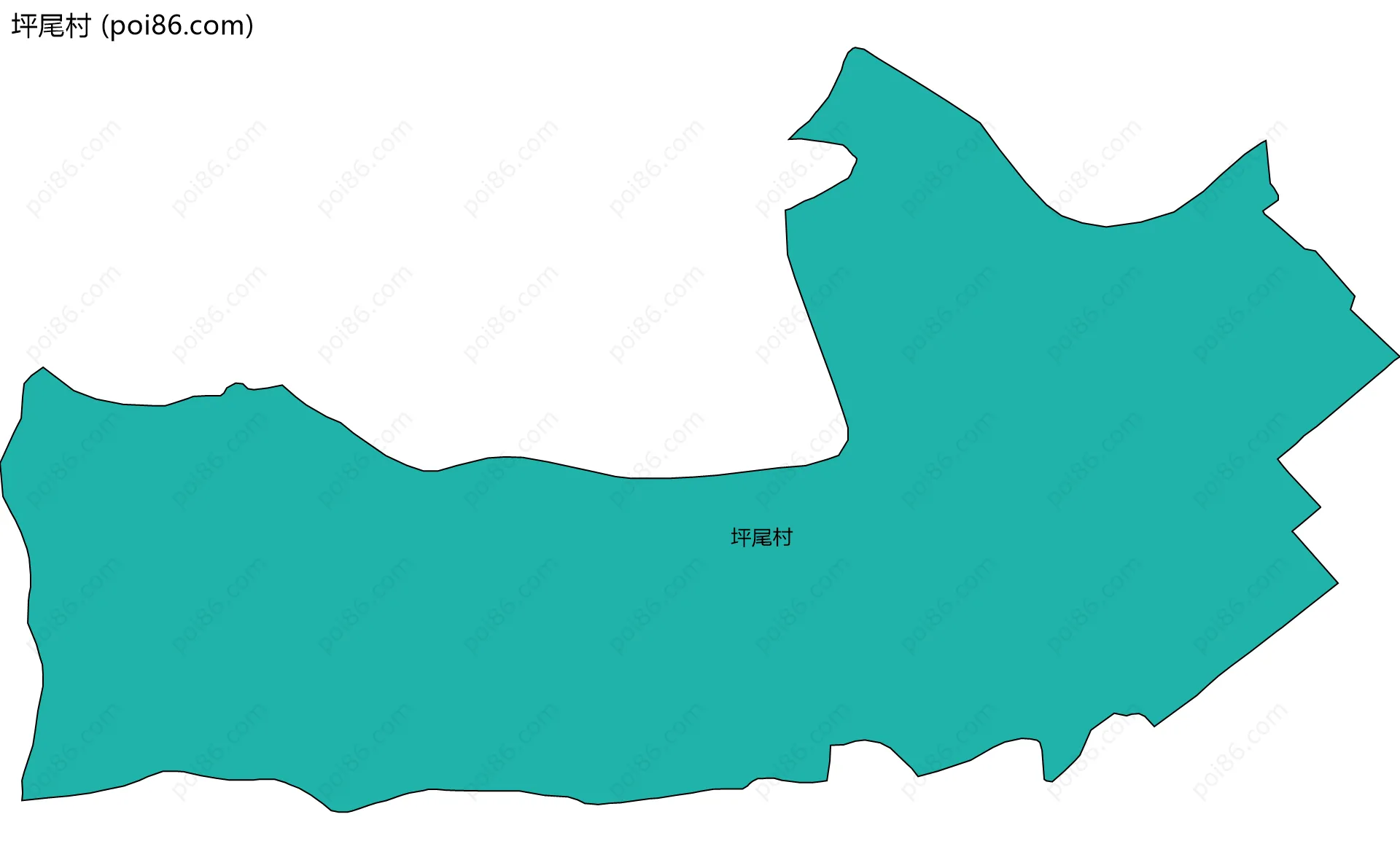 坪尾村边界地图