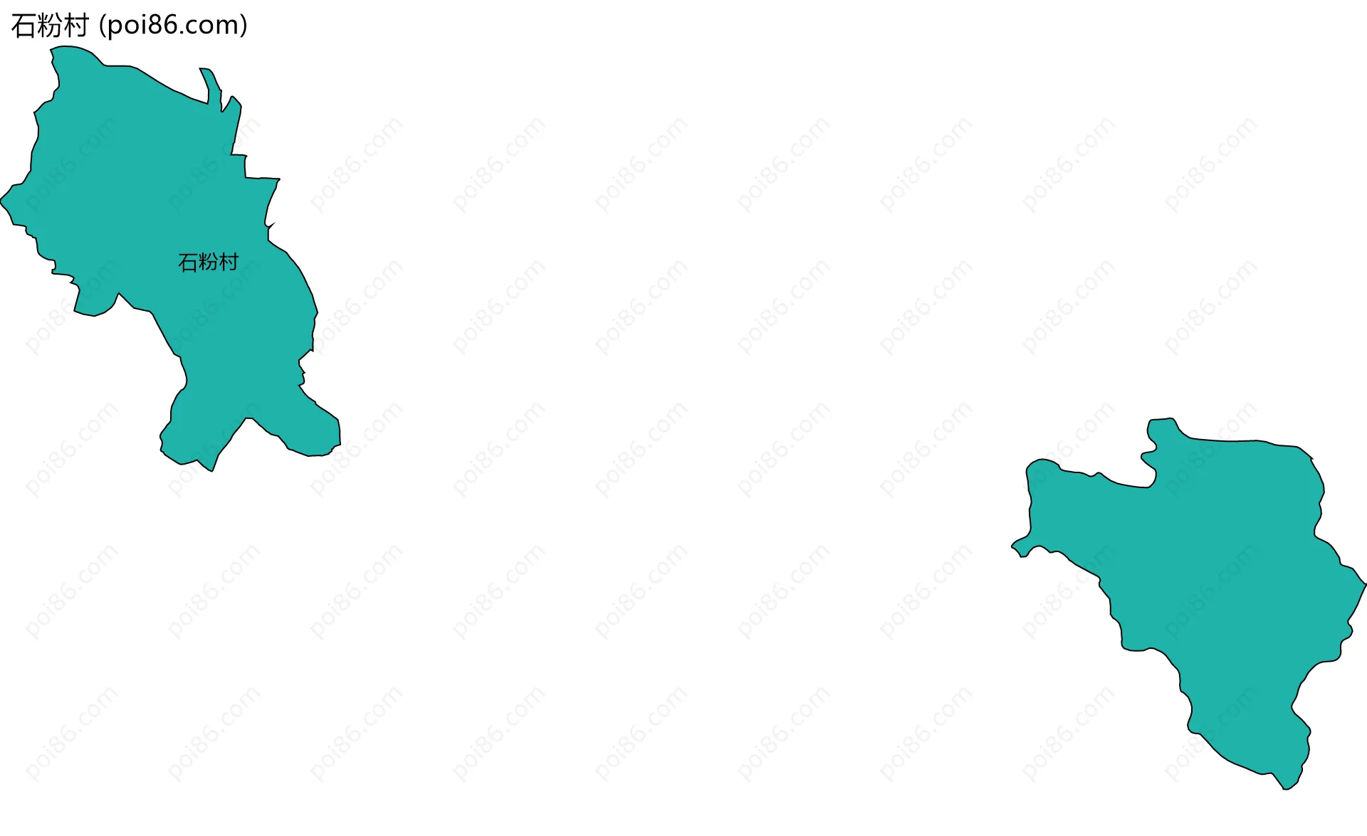 石粉村边界地图