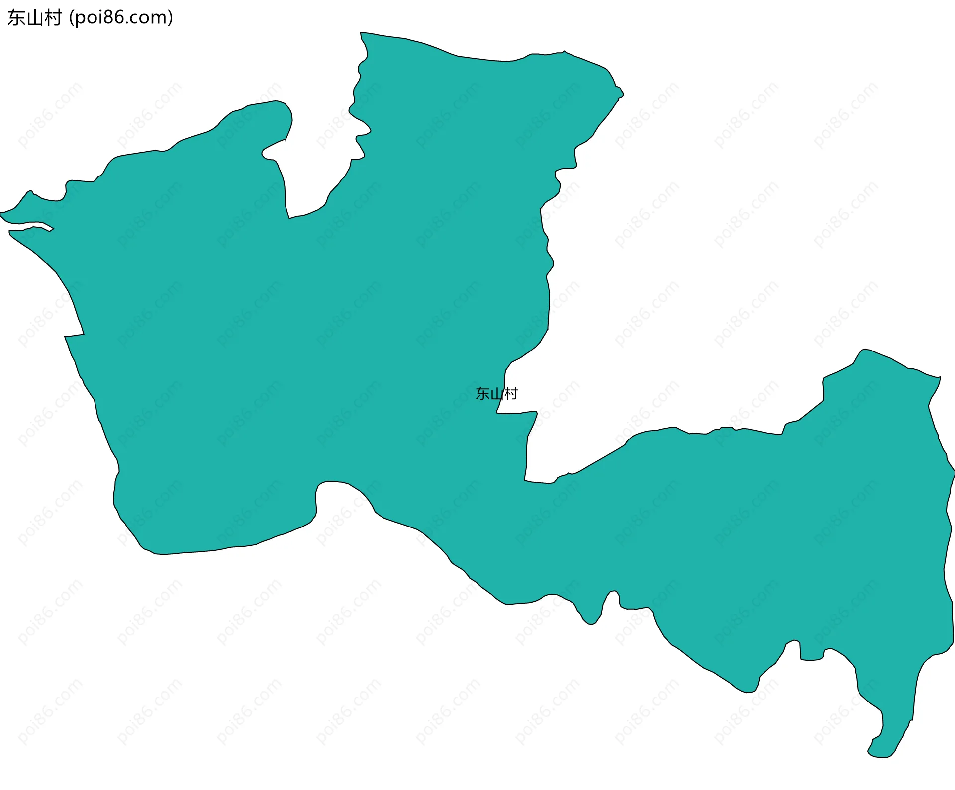 东山村边界地图