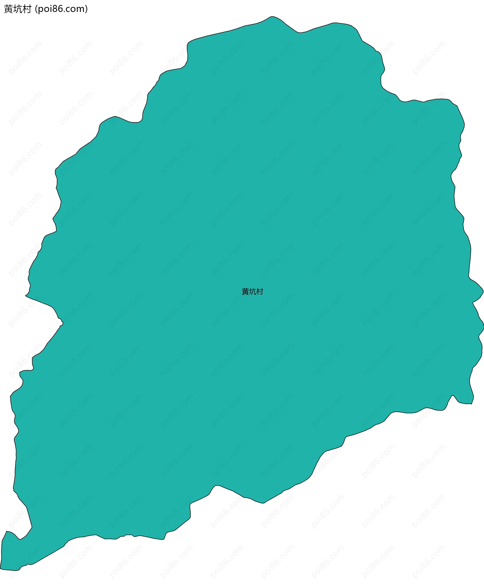 黄坑村边界地图