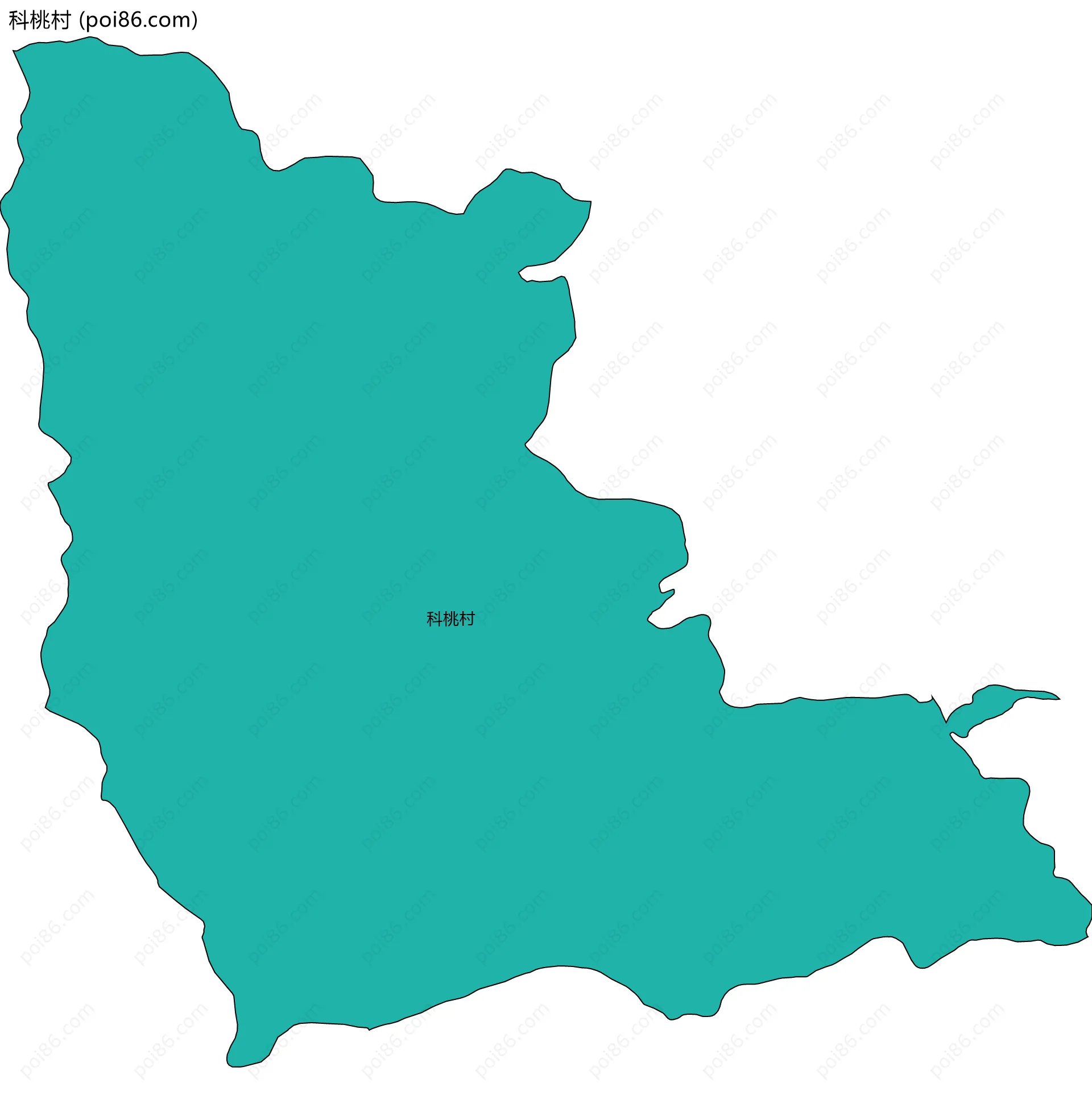 科桃村边界地图