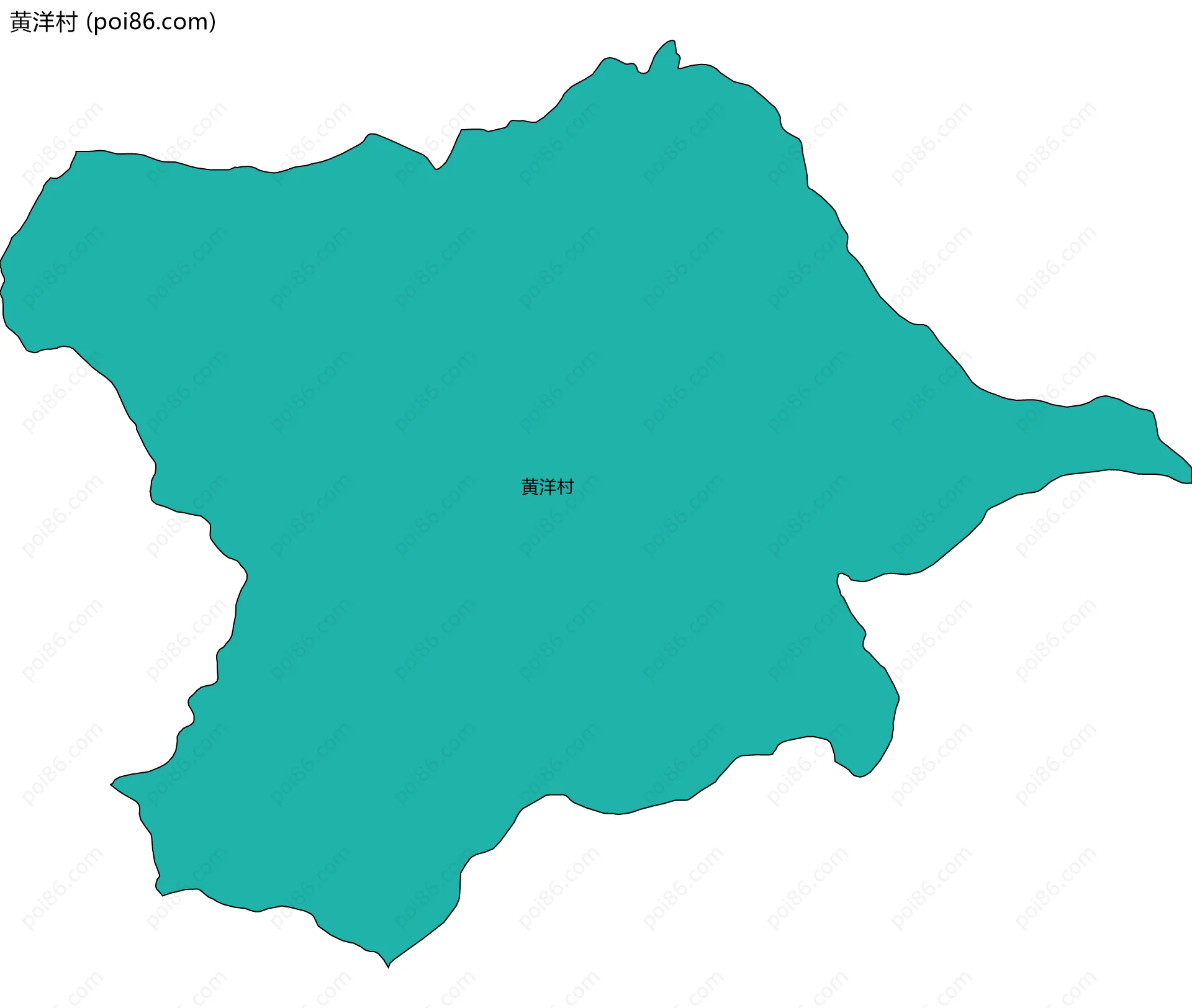 黄洋村边界地图
