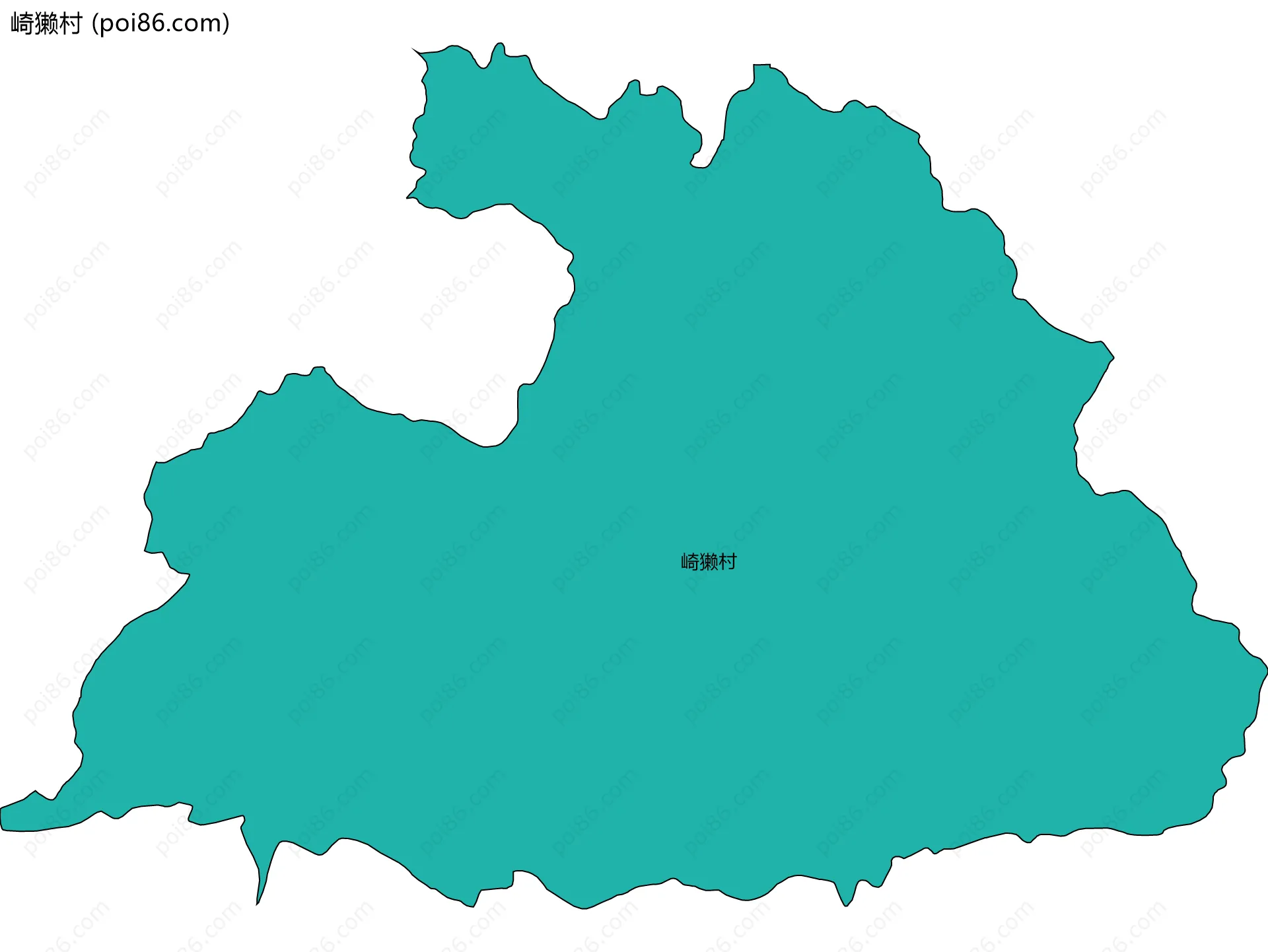 崎獭村边界地图