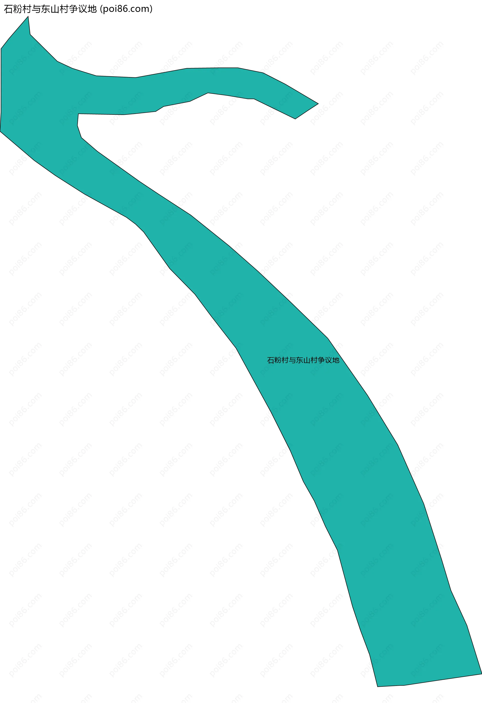 石粉村与东山村争议地边界地图