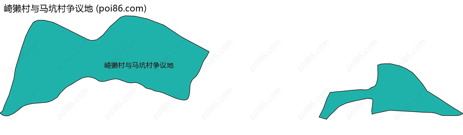 崎獭村与马坑村争议地边界地图