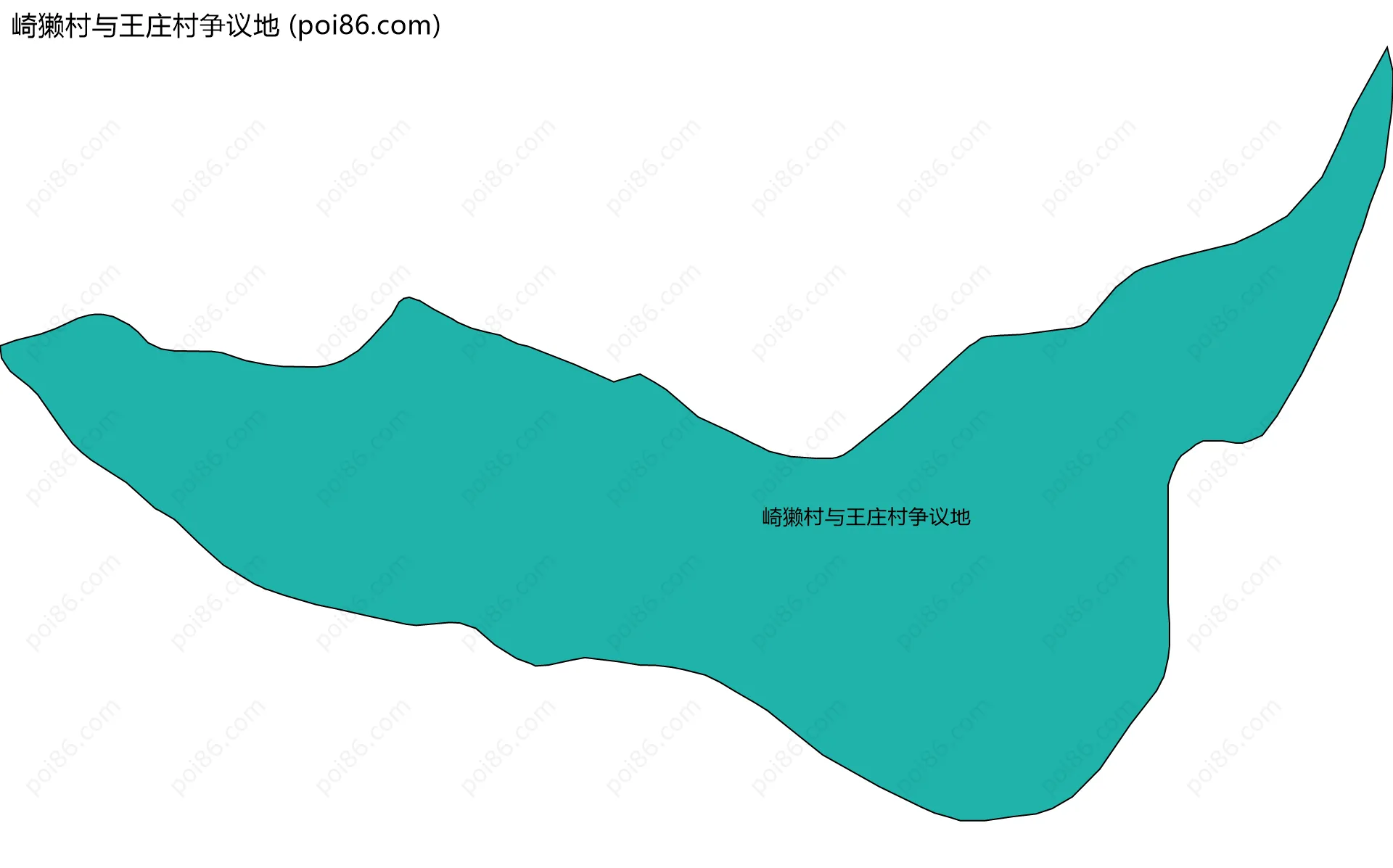 崎獭村与王庄村争议地边界地图
