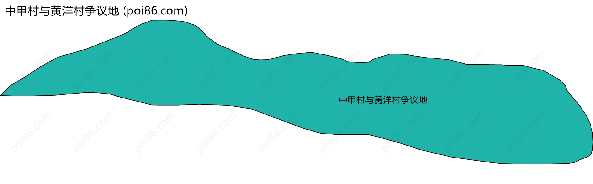 中甲村与黄洋村争议地边界地图