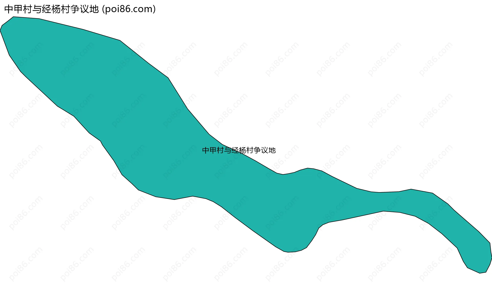 中甲村与经杨村争议地边界地图