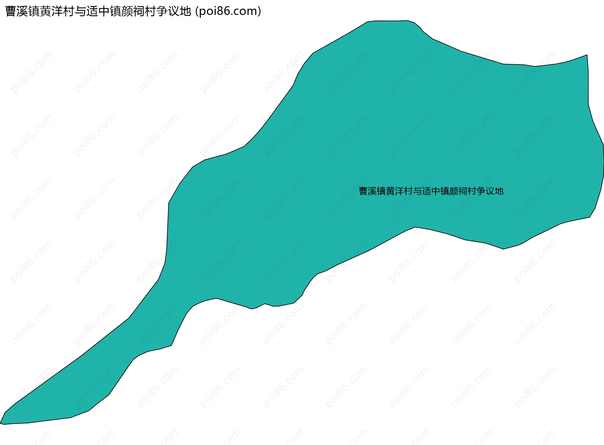 曹溪镇黄洋村与适中镇颜祠村争议地边界地图
