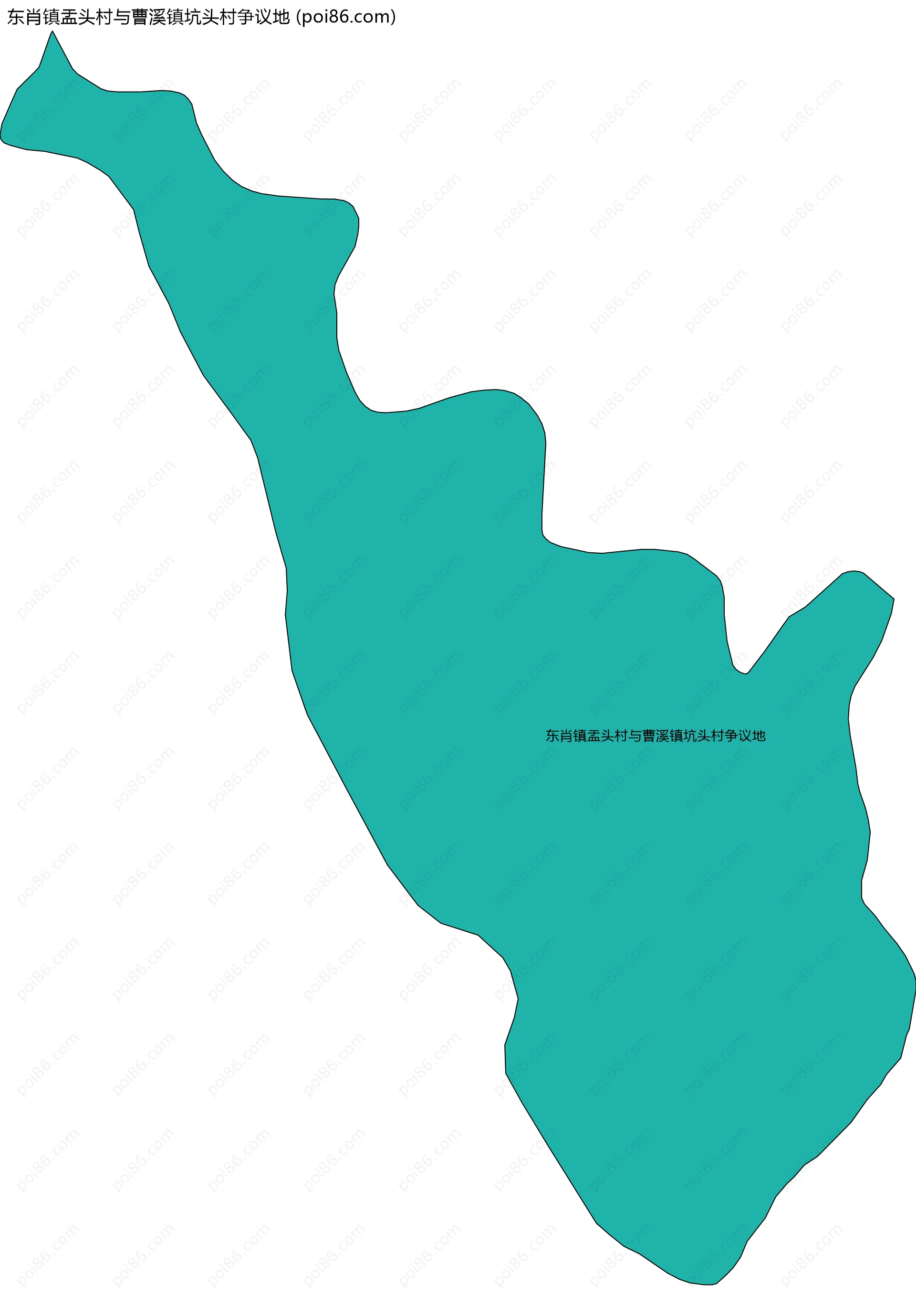 东肖镇盂头村与曹溪镇坑头村争议地边界地图