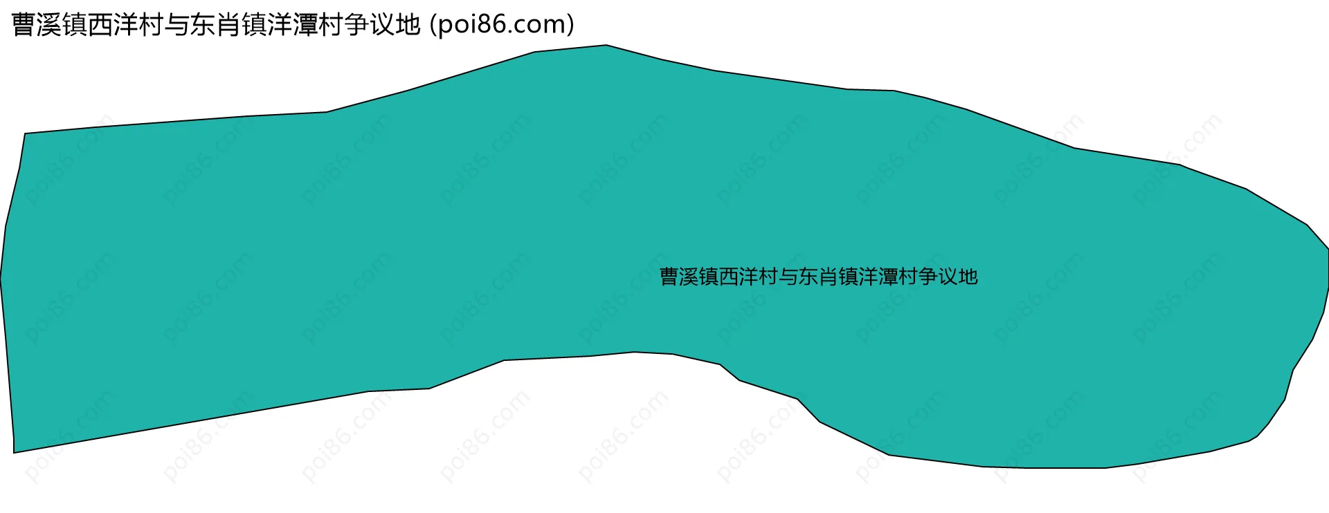 曹溪镇西洋村与东肖镇洋潭村争议地边界地图