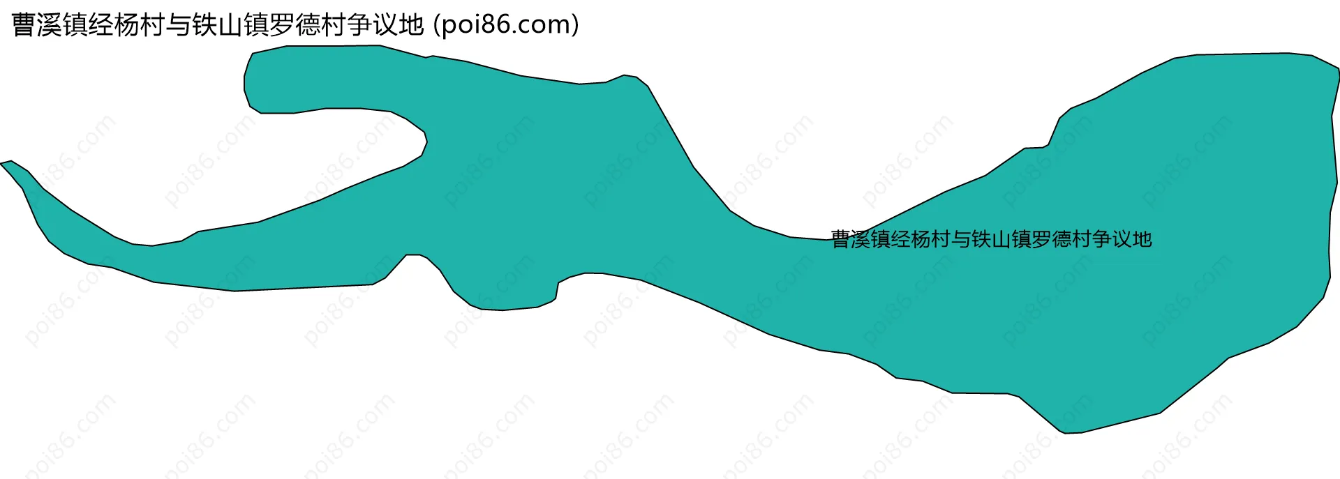 曹溪镇经杨村与铁山镇罗德村争议地边界地图