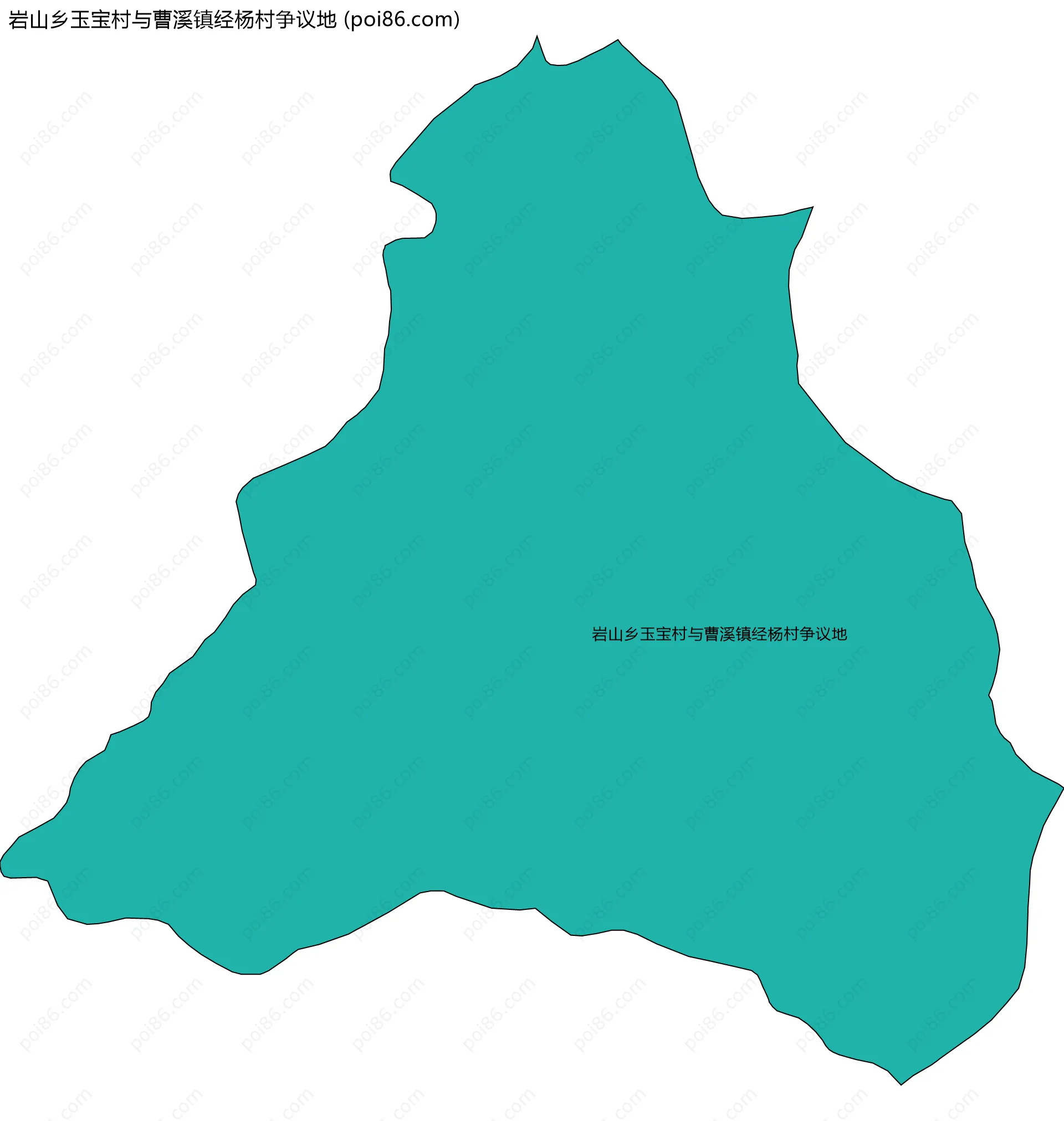 岩山乡玉宝村与曹溪镇经杨村争议地边界地图