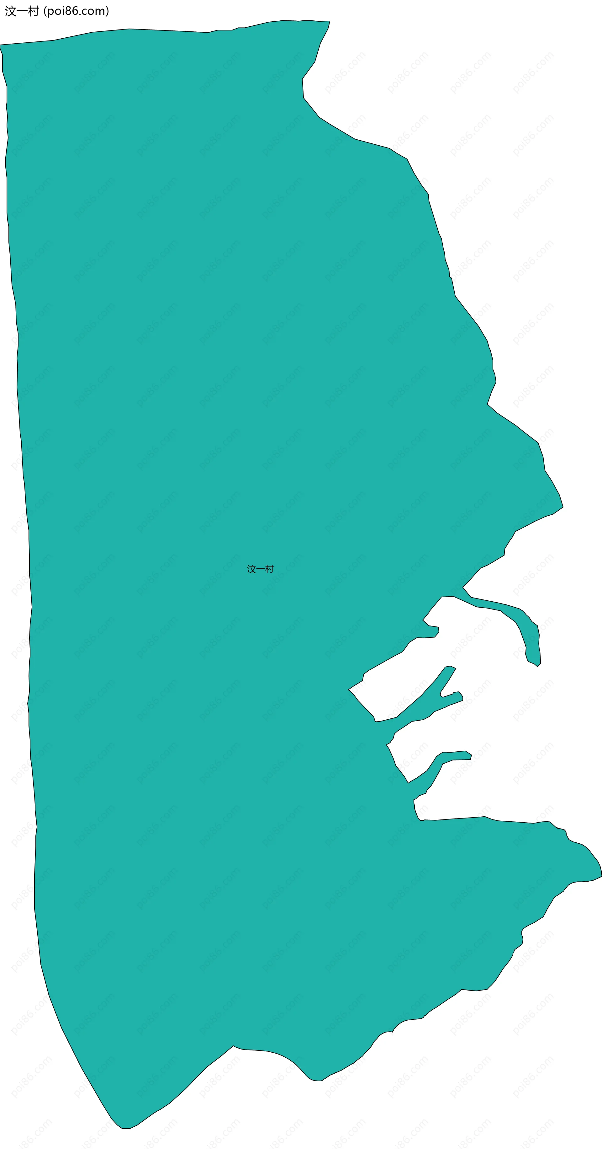 汶一村边界地图