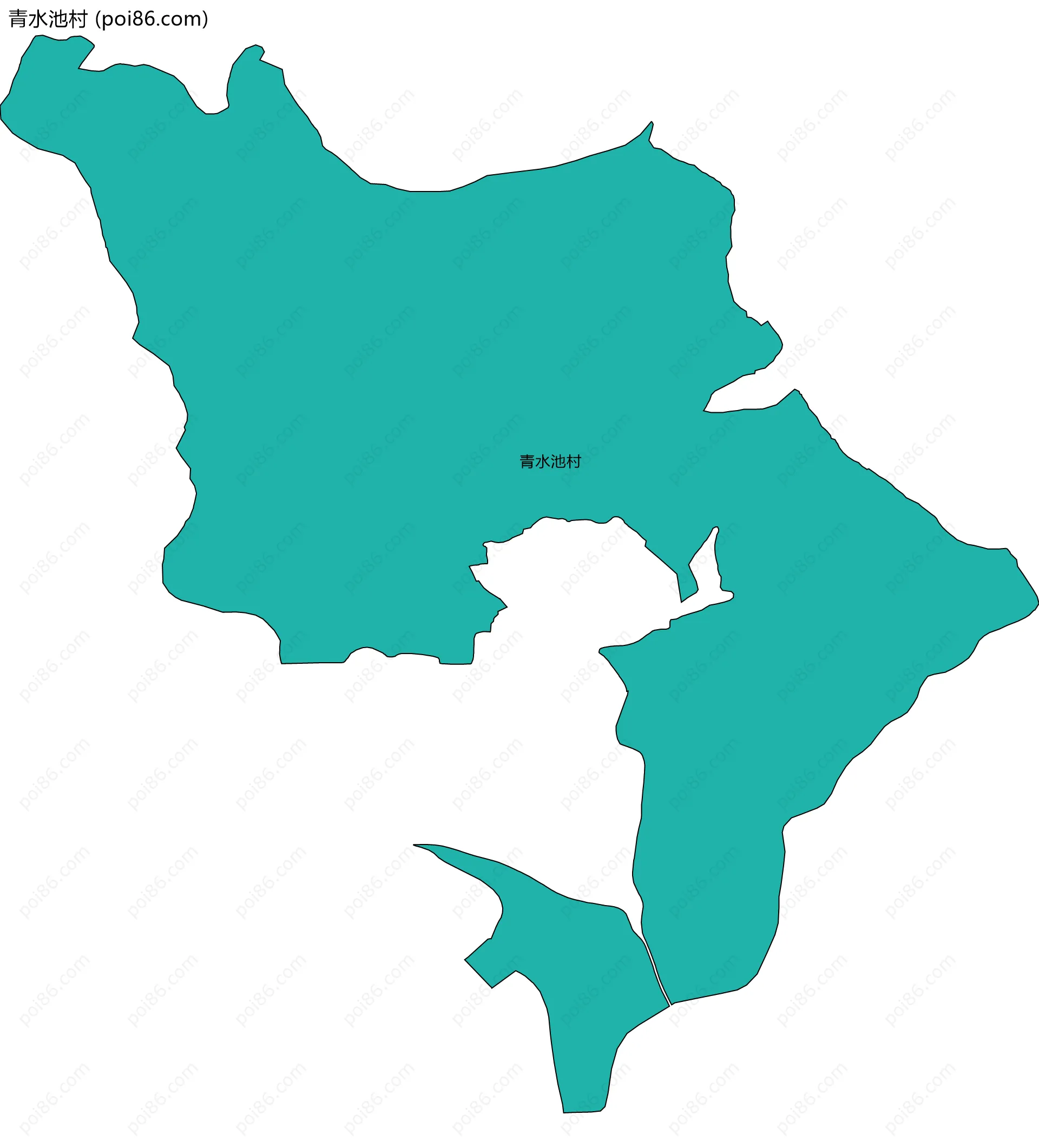 青水池村边界地图