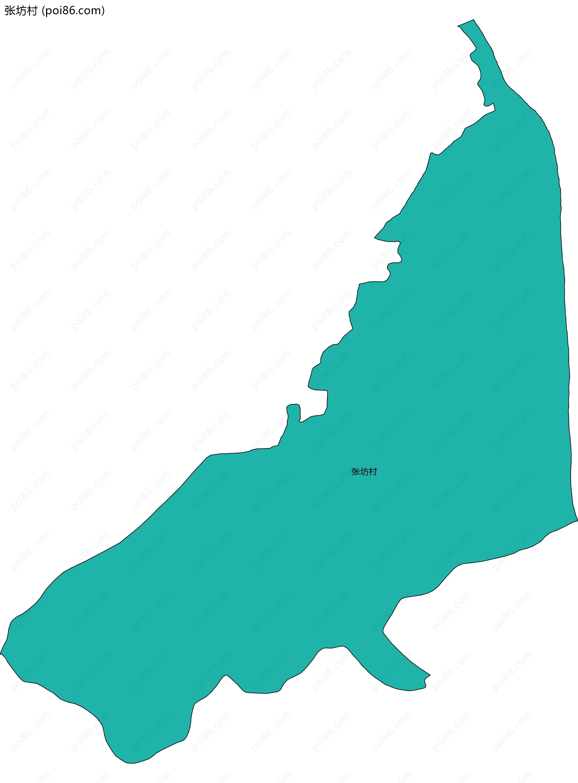 张坊村边界地图