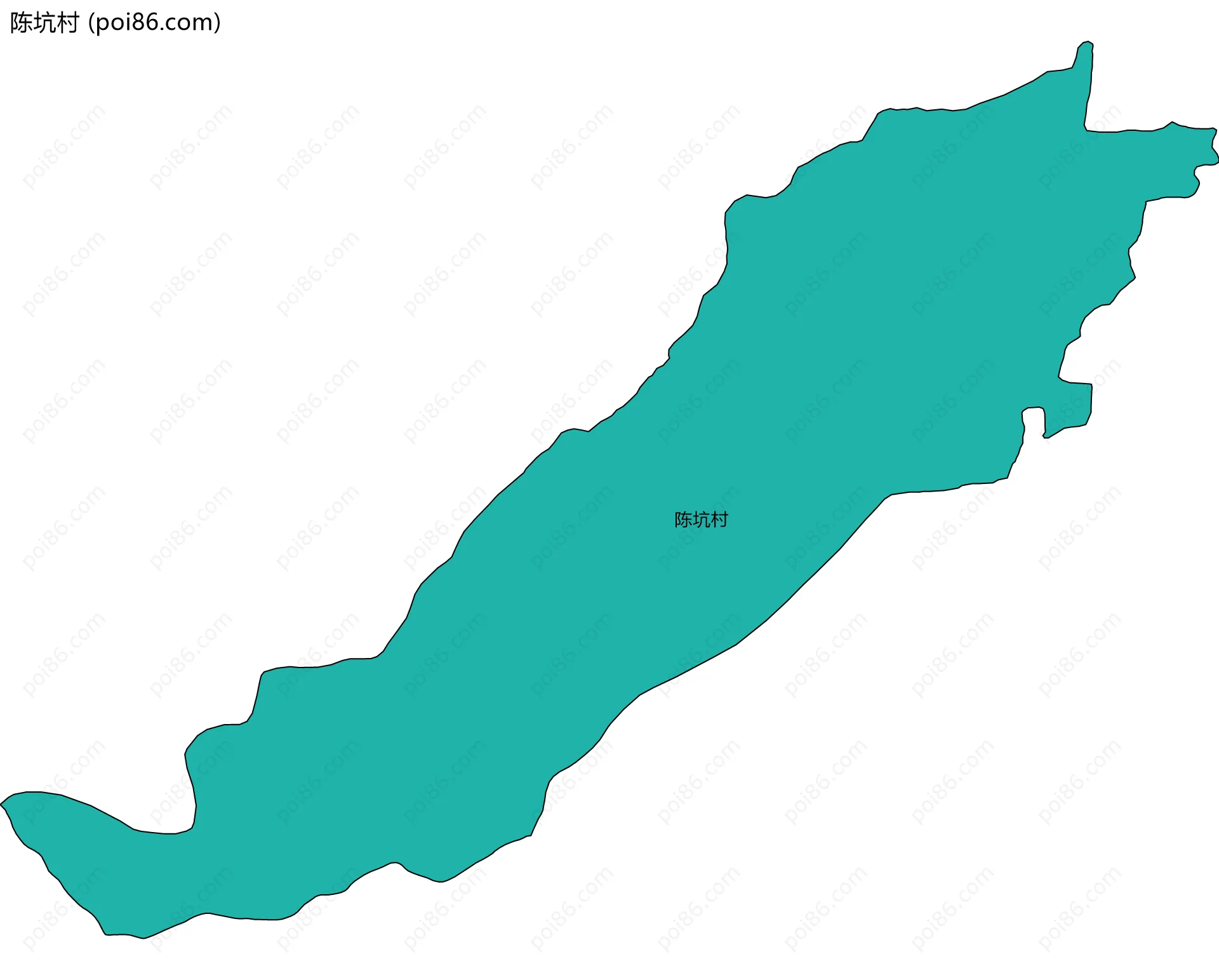 陈坑村边界地图