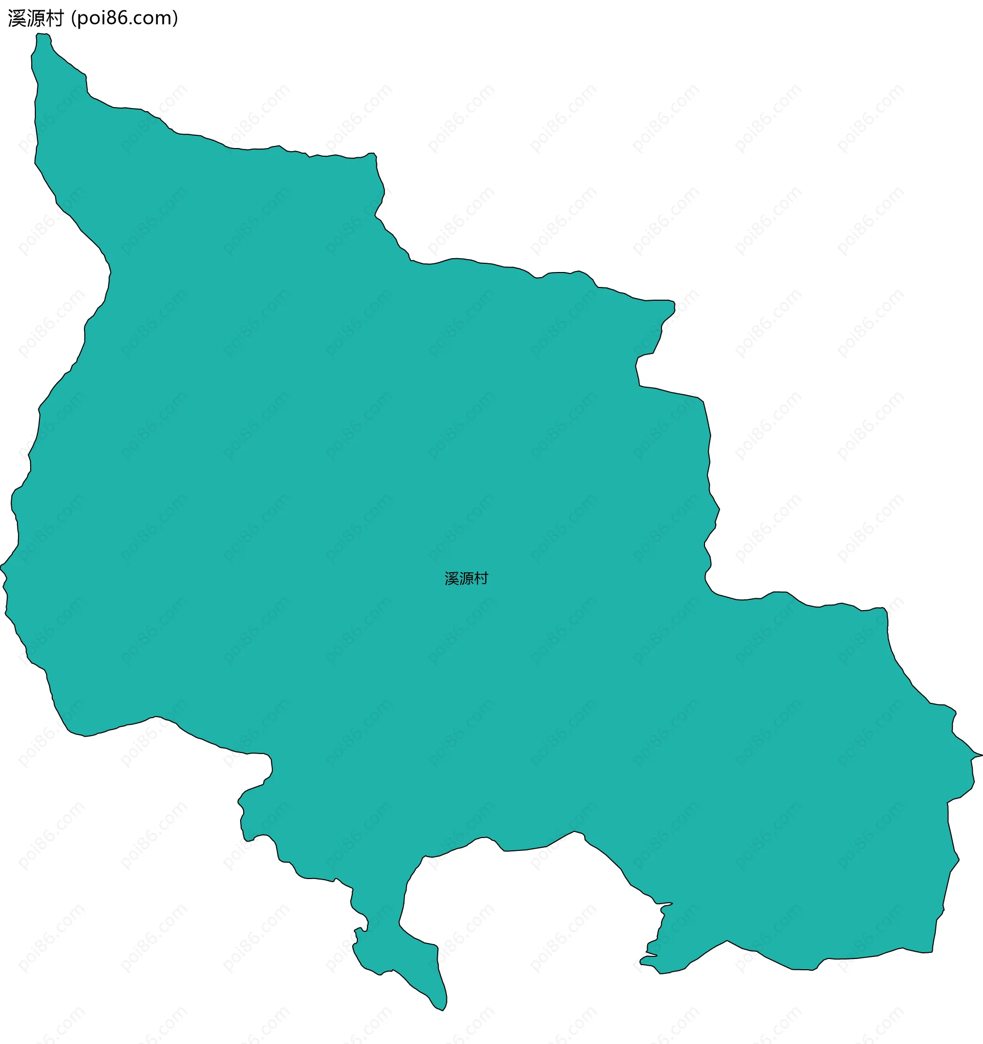 溪源村边界地图