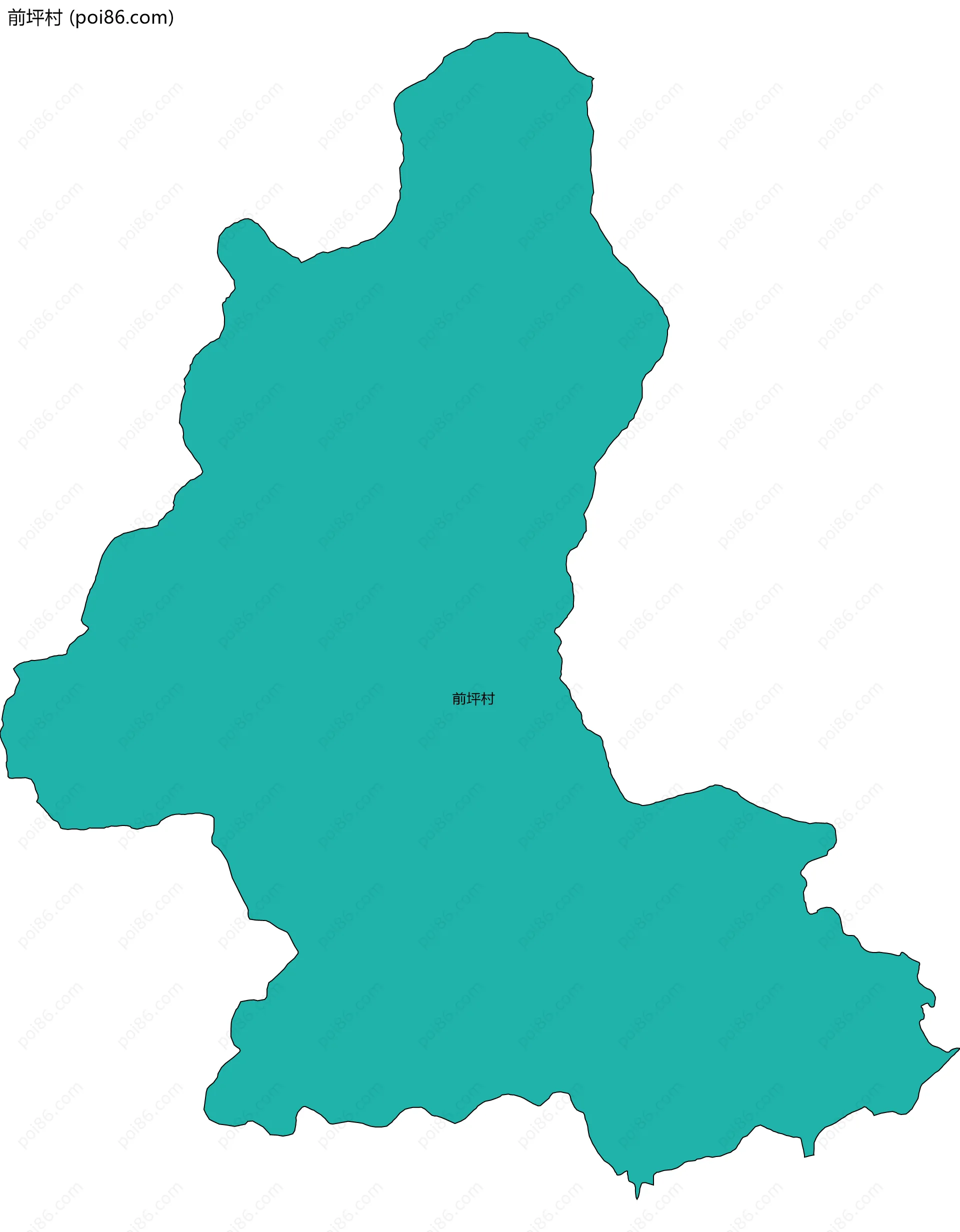 前坪村边界地图