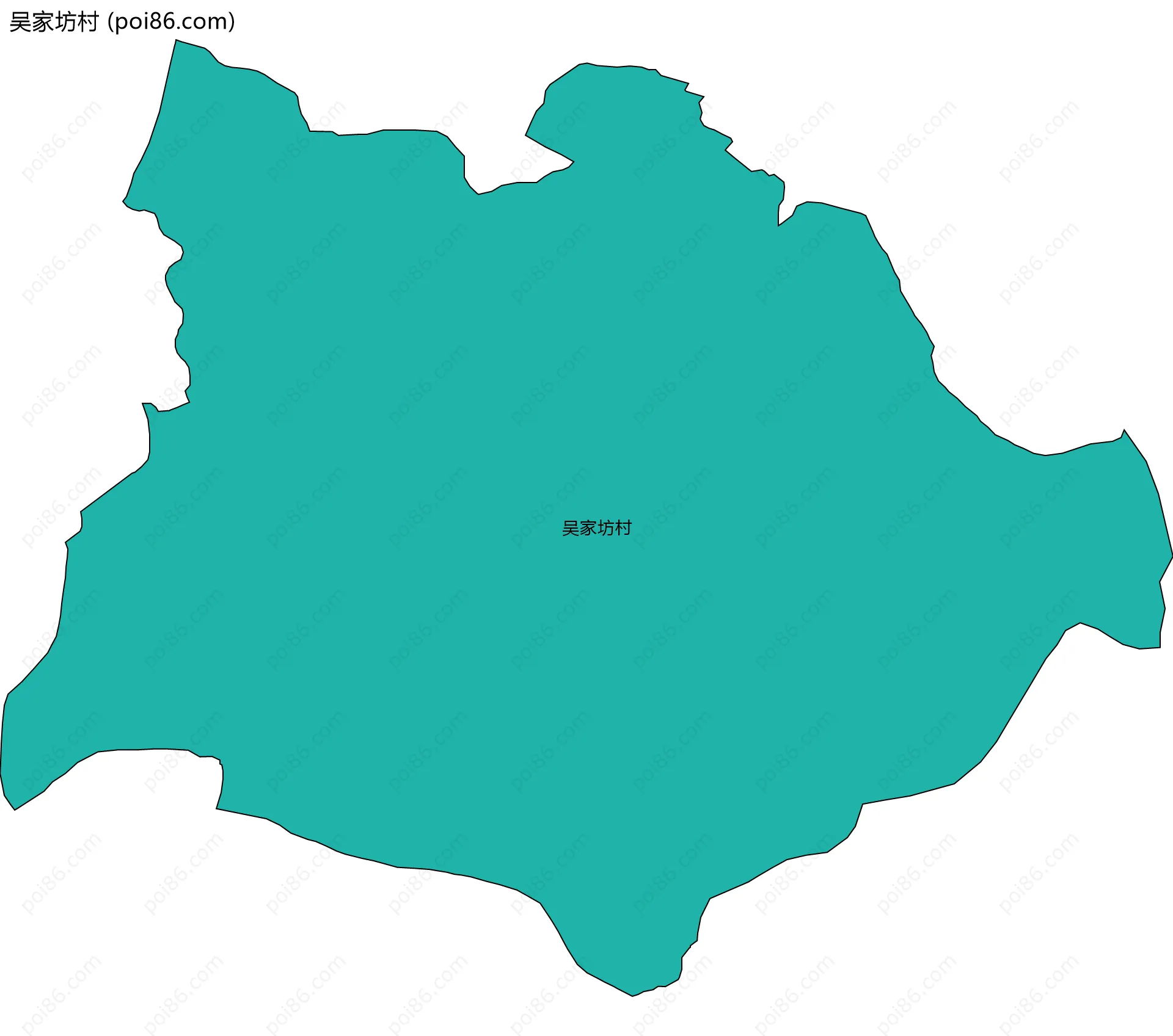 吴家坊村边界地图