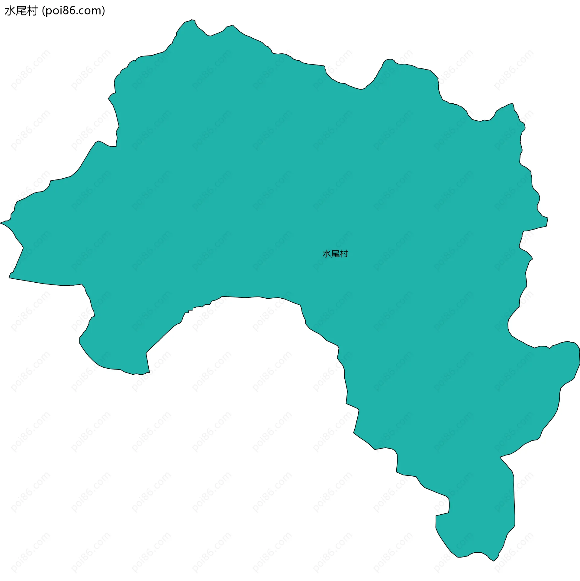 水尾村边界地图