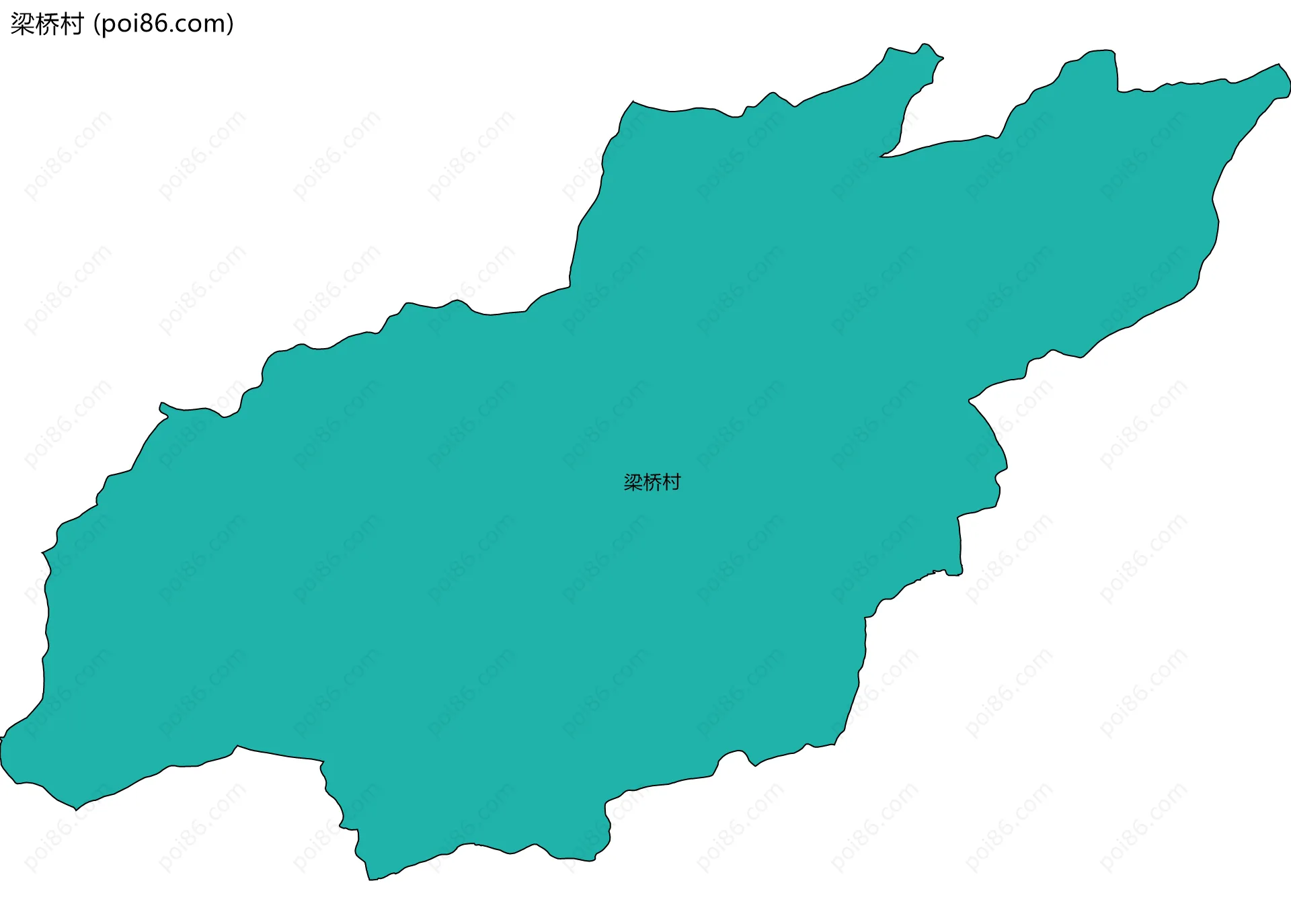 梁桥村边界地图