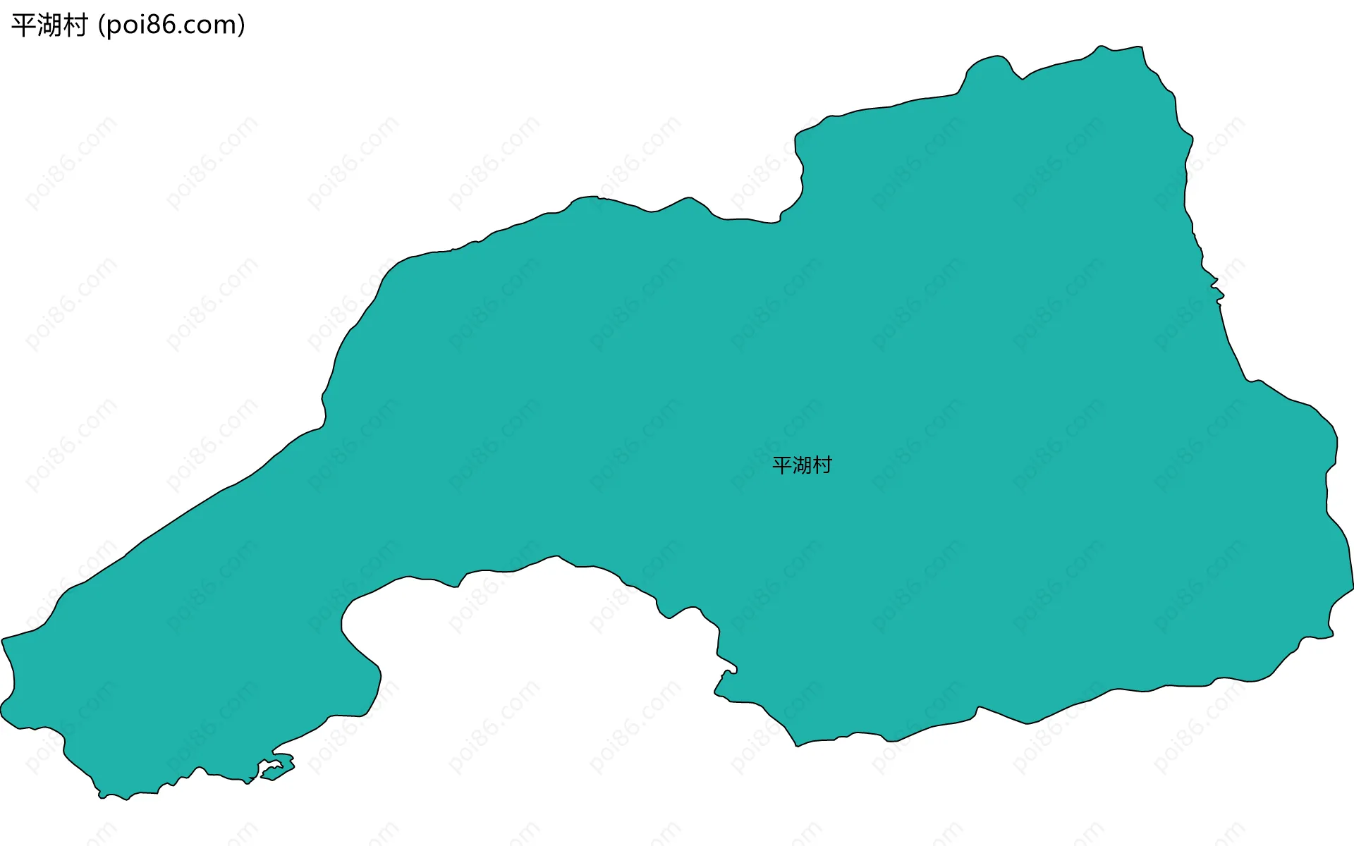 平湖村边界地图