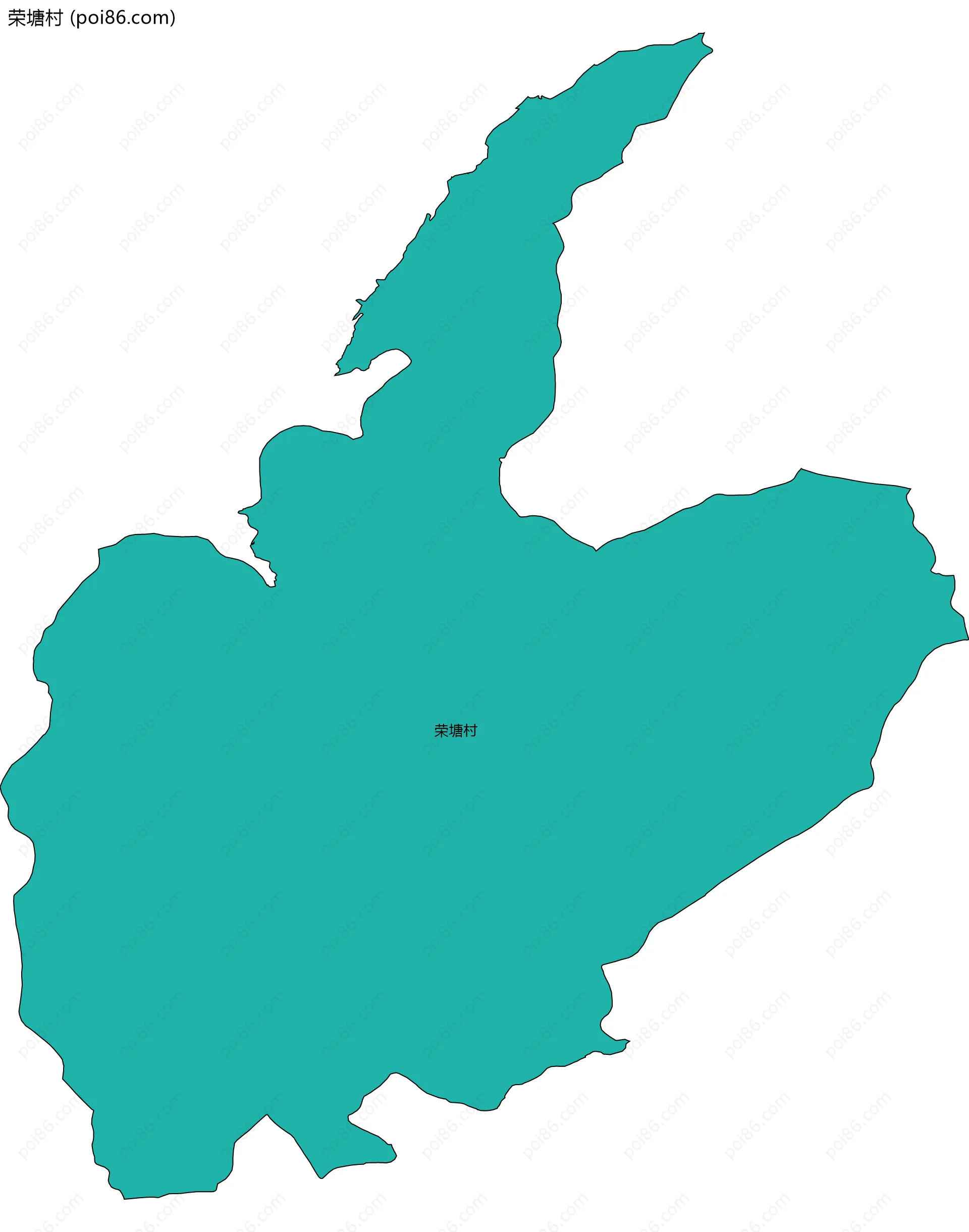 荣塘村边界地图