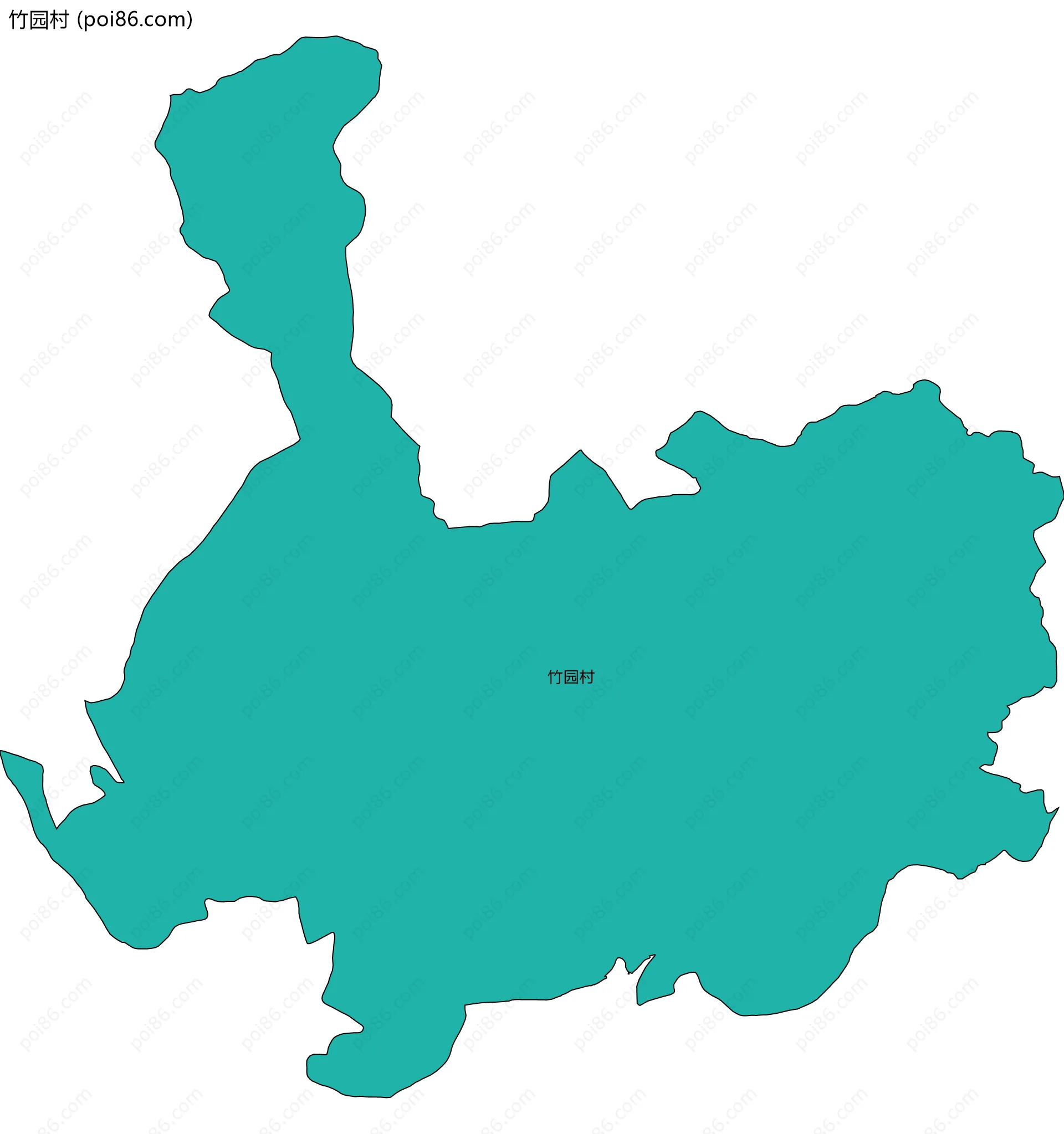 竹园村边界地图