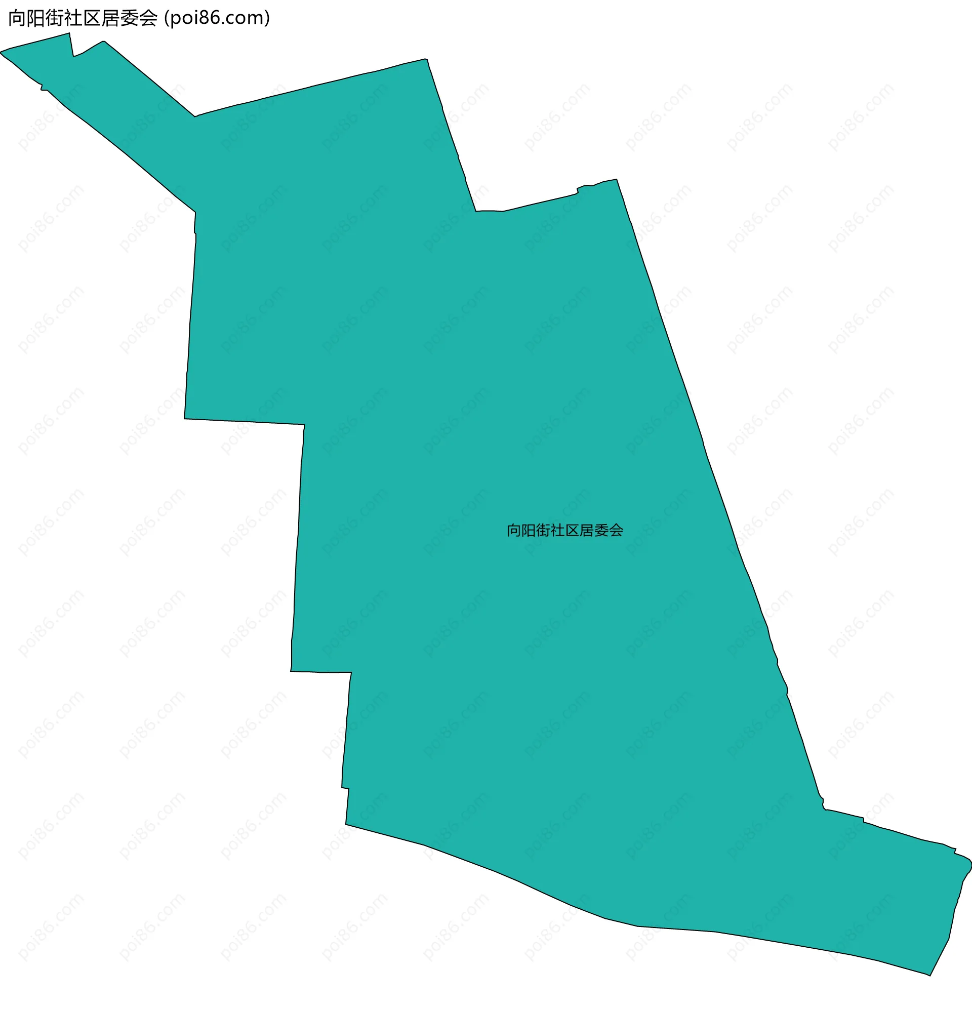 向阳街社区居委会边界地图