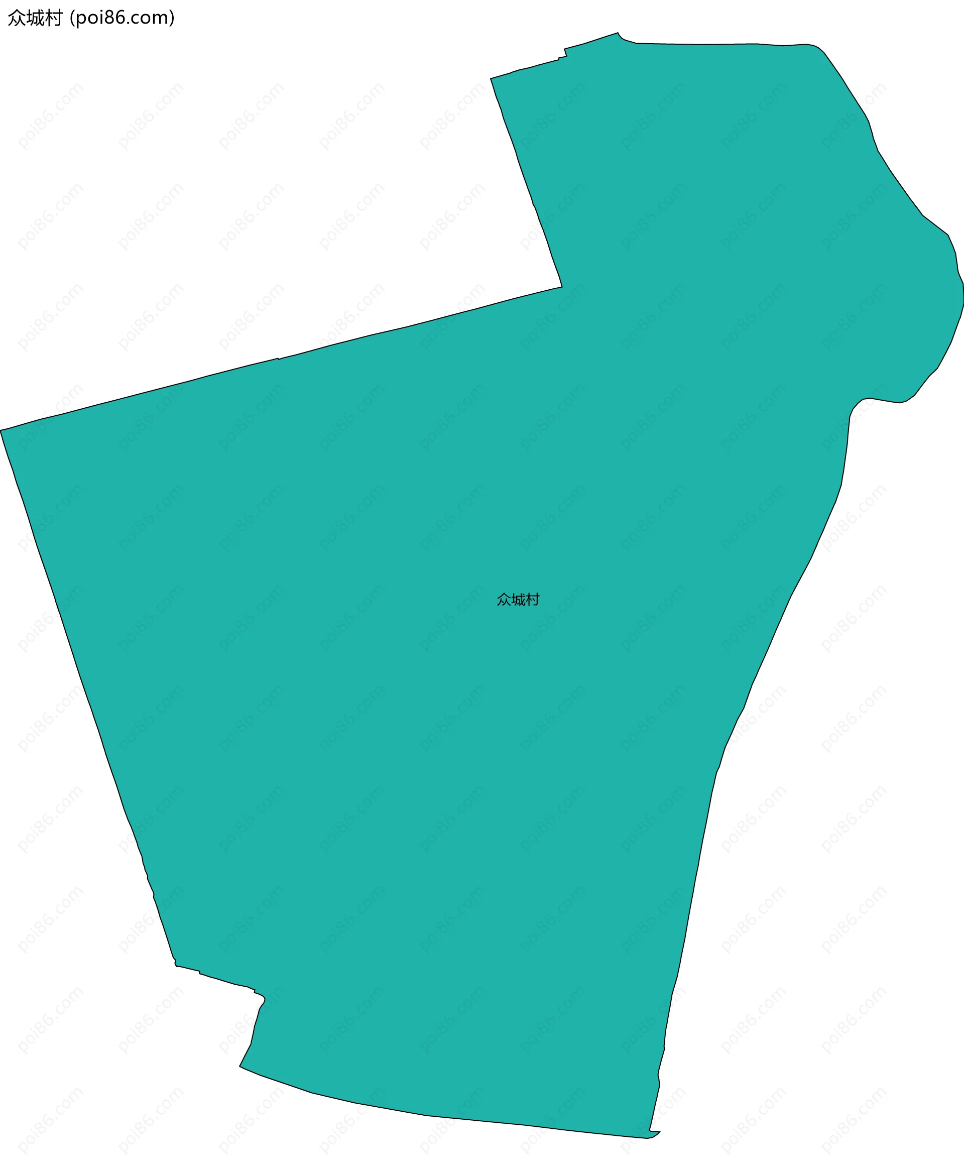 众城村边界地图