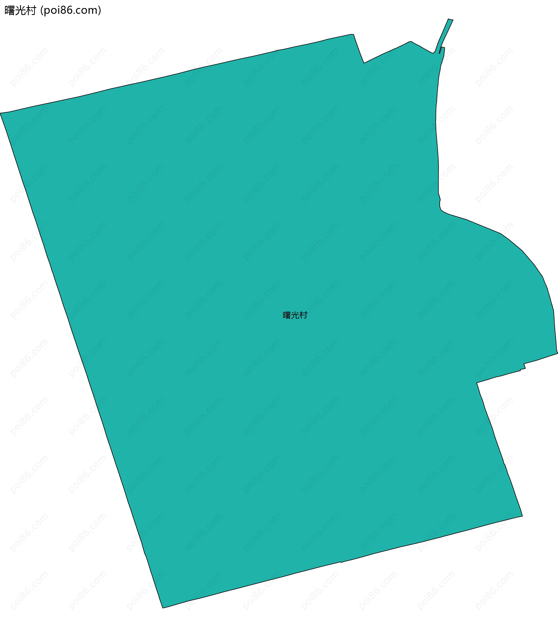 曙光村边界地图