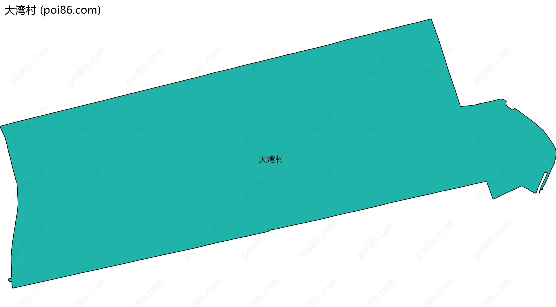 大湾村边界地图